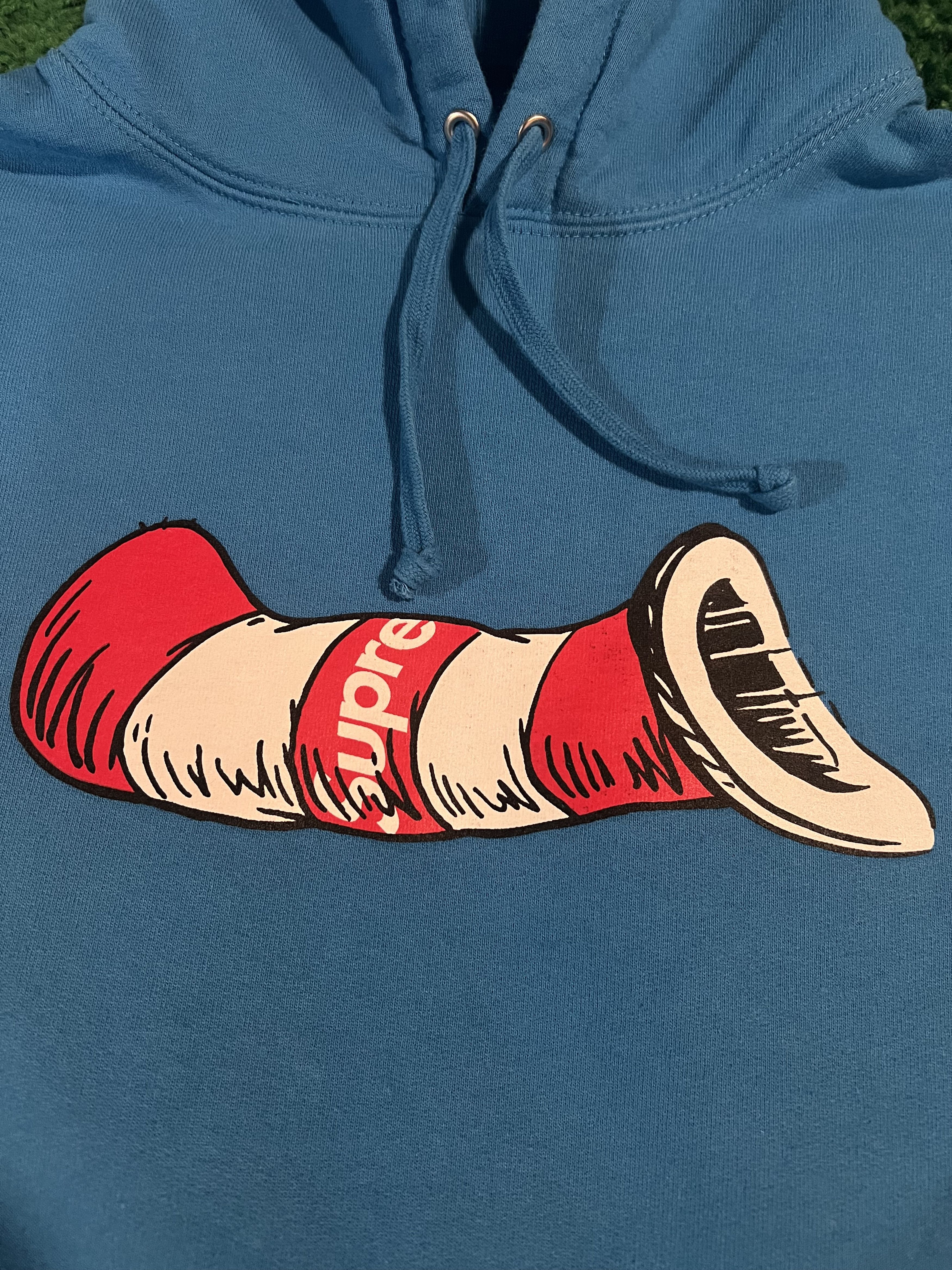 Supreme Supreme Bright Royal Cat in the Hat Hooded Sweatshirt Medium Size US M / EU 48-50 / 2 - 2 Thumbnail