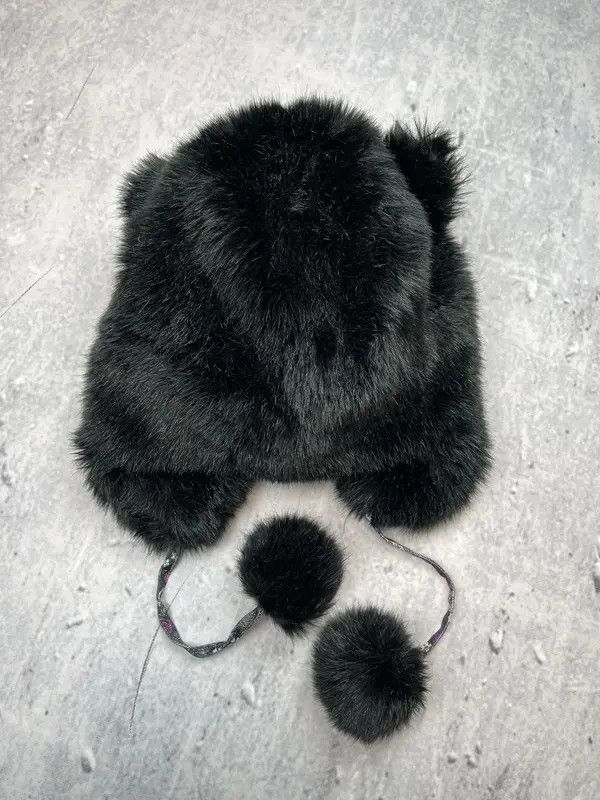 VIBE Avant-garde Trapped Fur ski hat with ears Lil Yachty style Size ONE SIZE - 8 Thumbnail