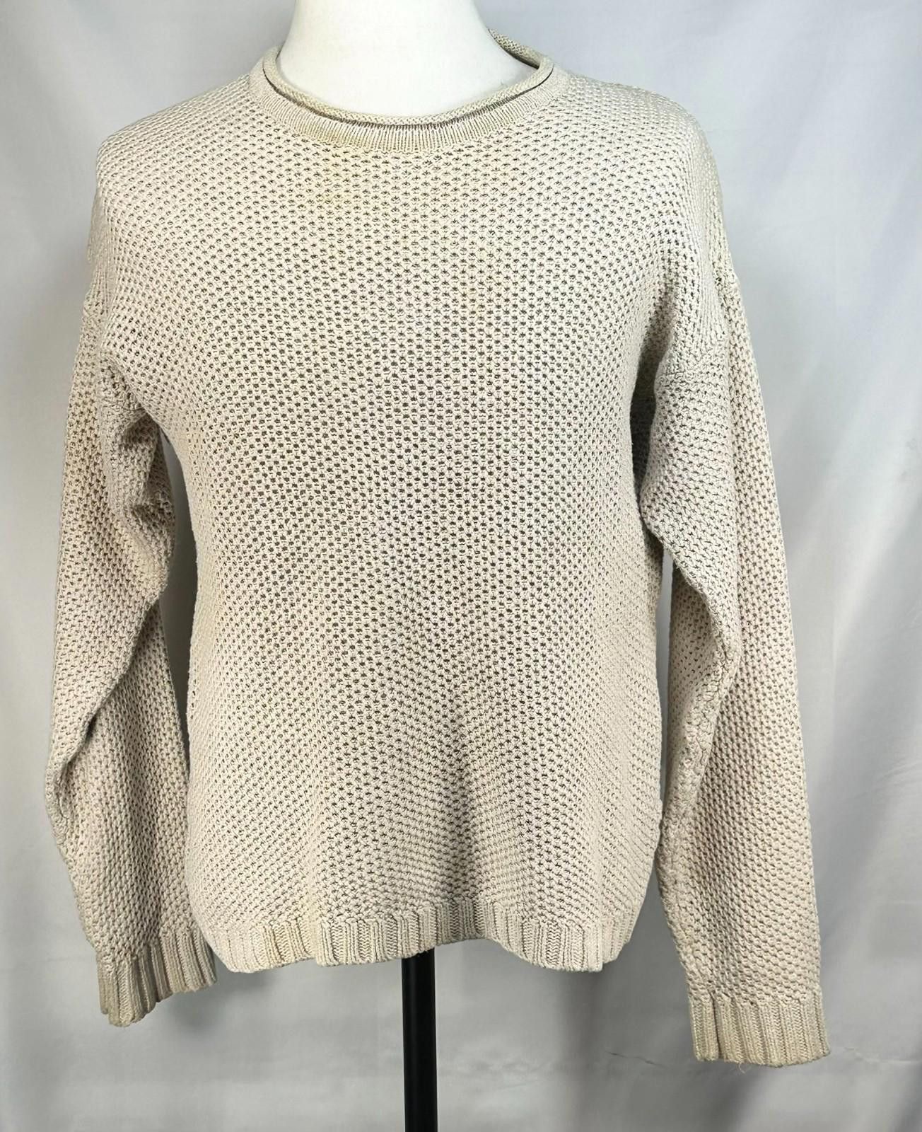 Greatland Apparel GreatLand Cable-Knit Ramie/Cotton Blend Sweater Brown Mens L Size US L / EU 52-54 / 3 - 1 Thumbnail