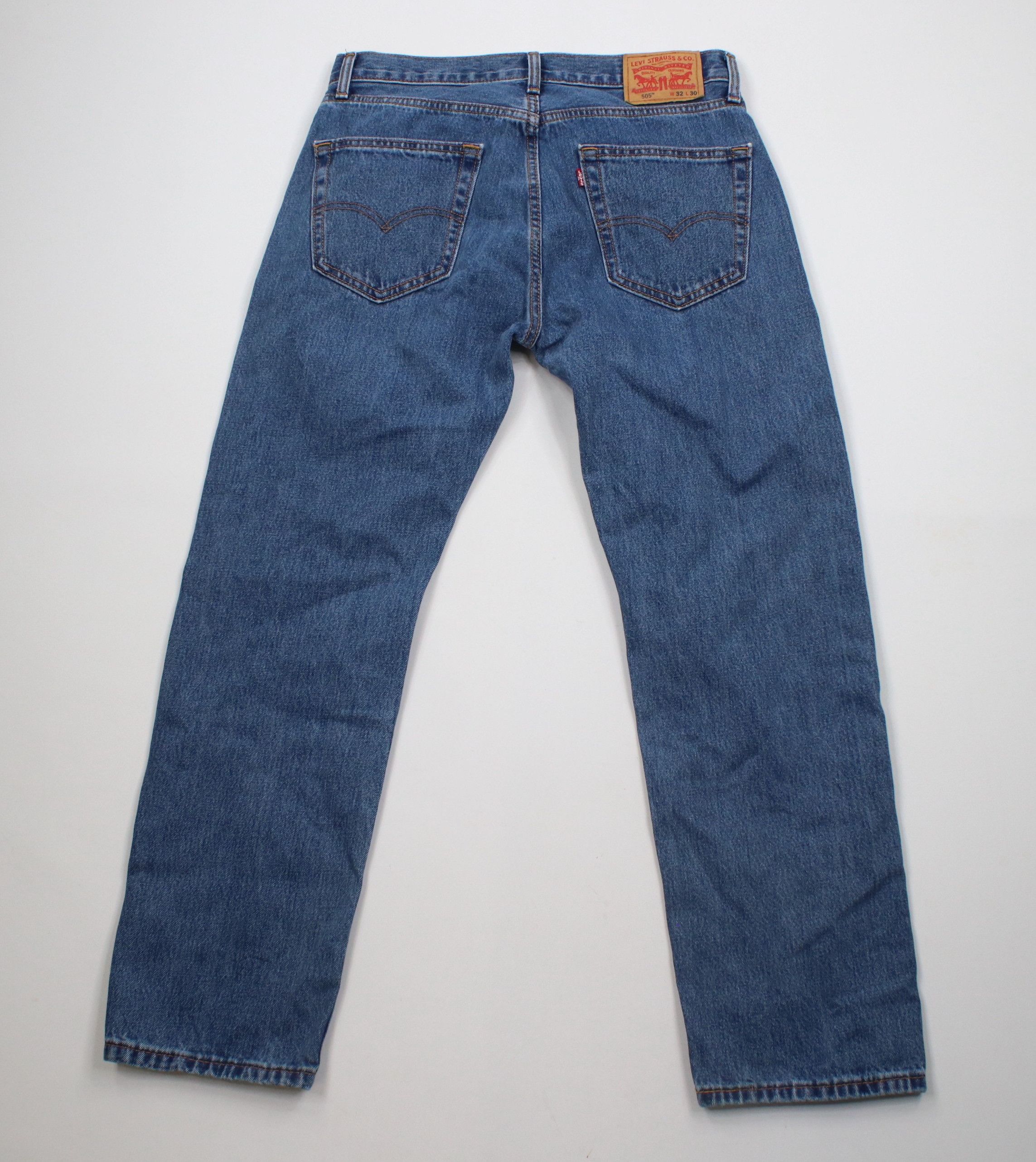 Levi's × Vintage Vintage Y2K Levis 505 Regular Fit Denim Jeans Blue Cotton Size US 32 / EU 48 - 10 Thumbnail