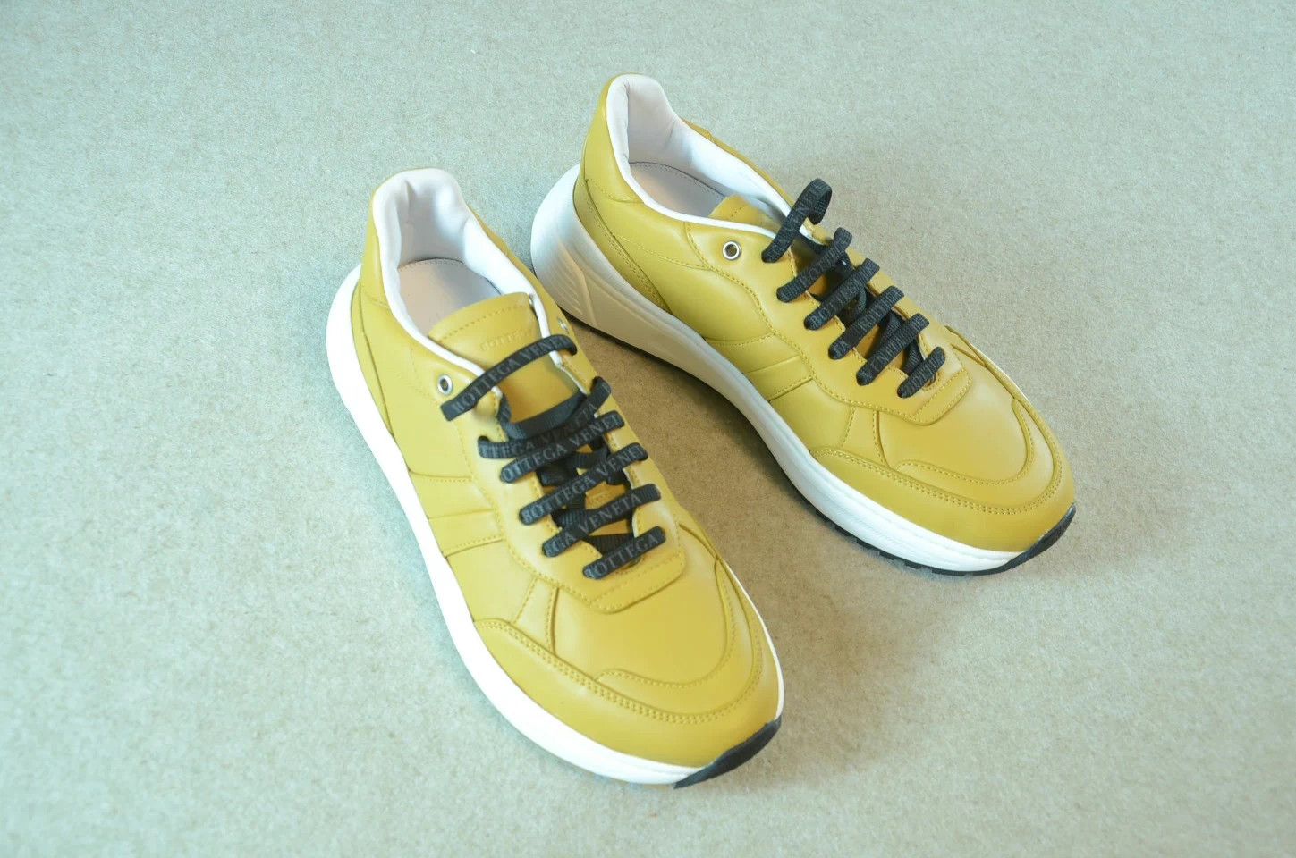 Bottega Veneta Bottega Veneta Yellow & Black Dad Sneakers 42 Size US 9 / EU 42 - 3 Thumbnail