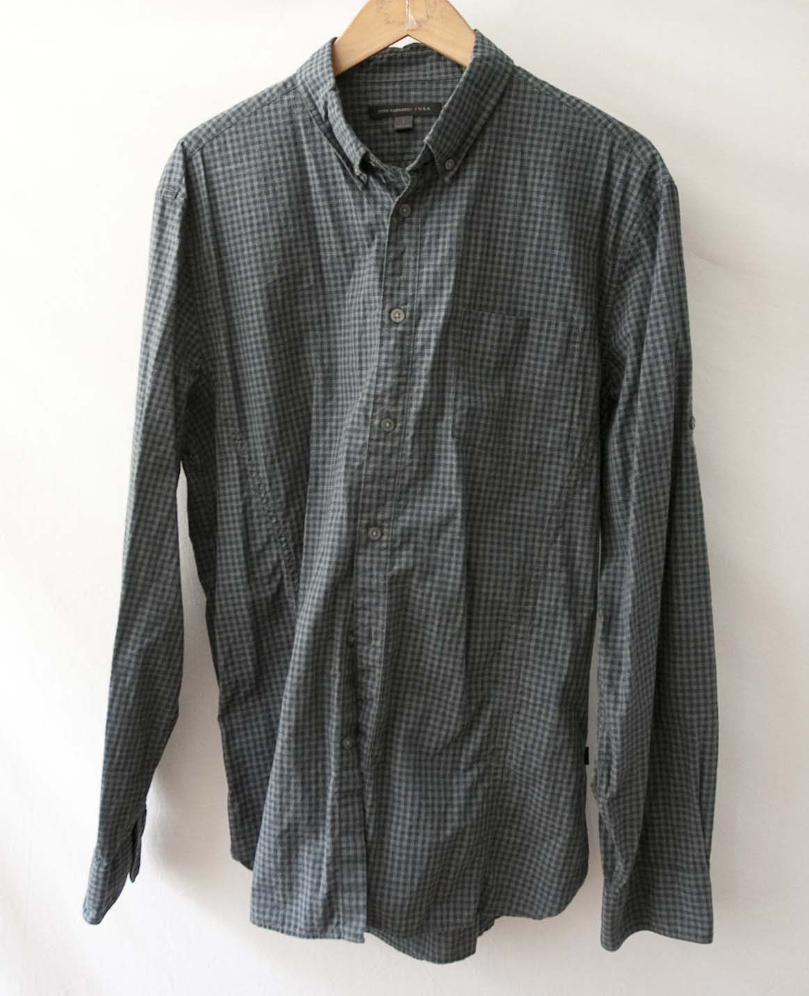 John Varvatos John Varvatos Shirt Plaid Blue / Gray Size L Size US L / EU 52-54 / 3 - 1 Thumbnail