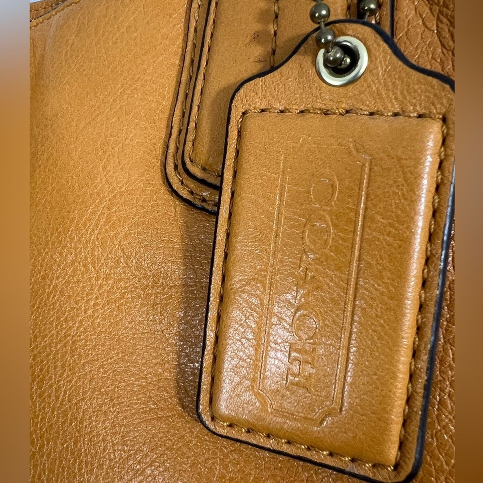 Coach Coach Madison Chain Tote K1294-20466 Tan Camel Leather Size ONE SIZE - 4 Thumbnail