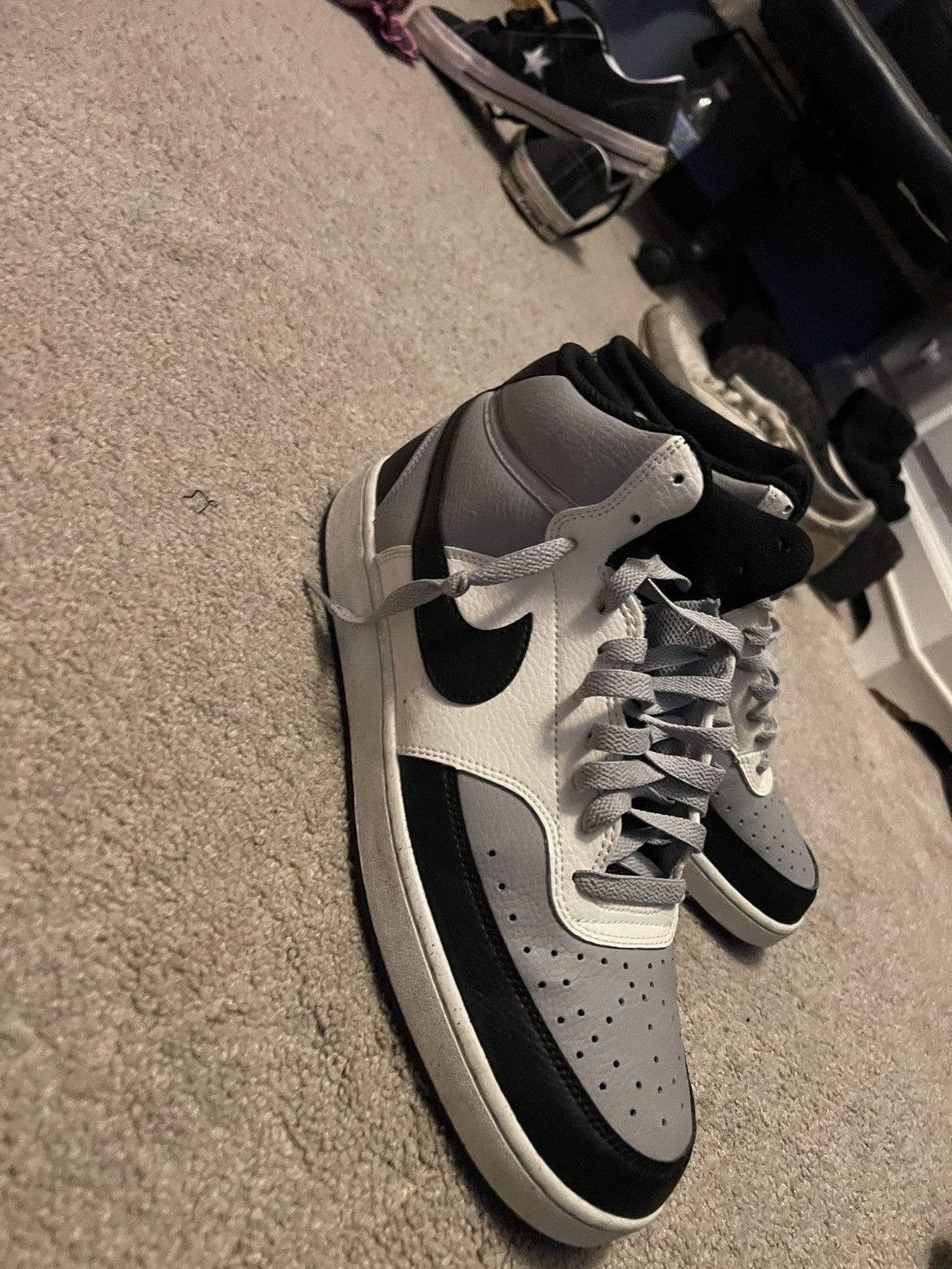 Nike Nike COURT VISION MID Mens Smoke Grey Black Size US 11.5 / EU 44-45 - 2 Thumbnail