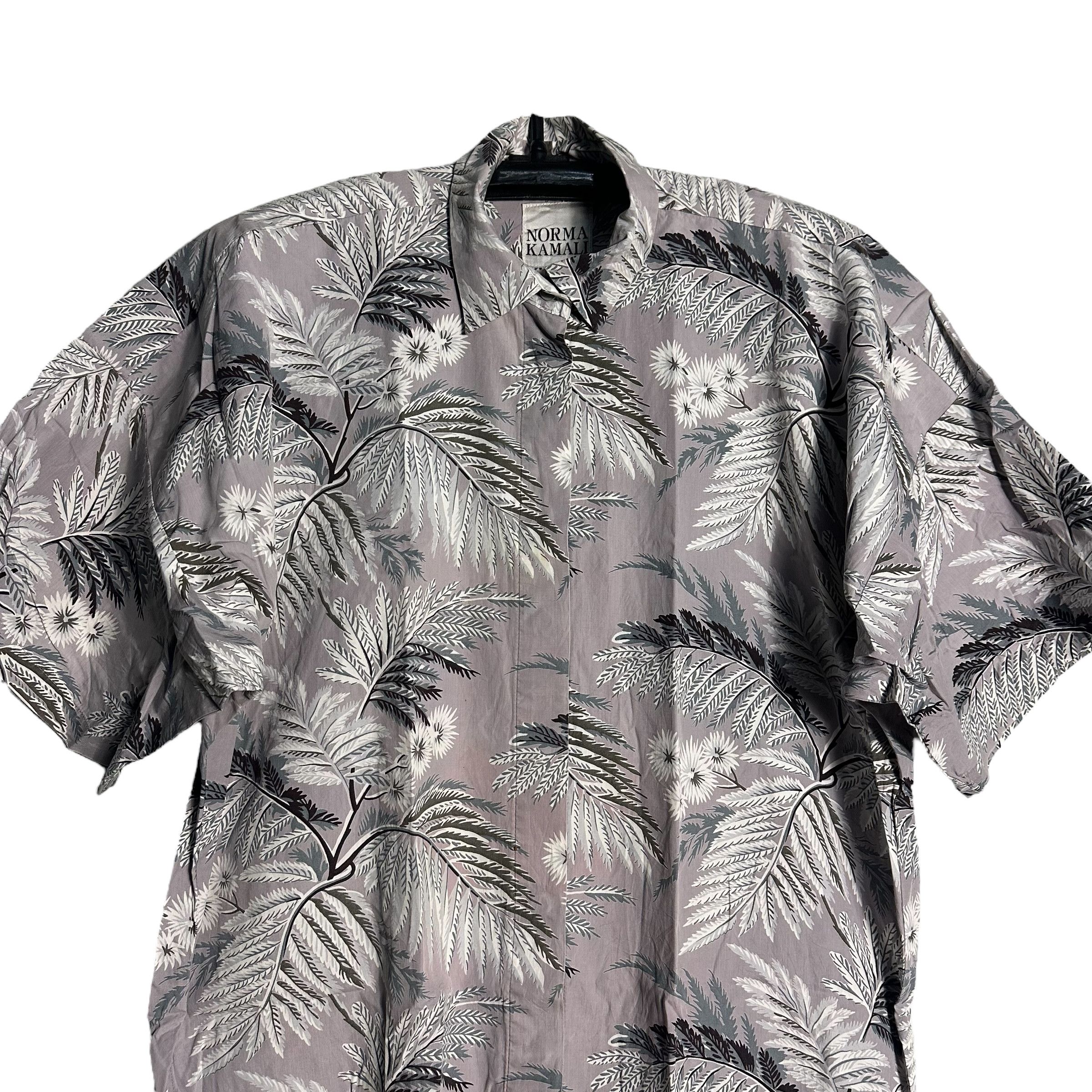 Norma Kamali 🔥RARE🔥Norma Kamali Italian Designer Floral Summer Shirt Size ONE SIZE - 2 Thumbnail