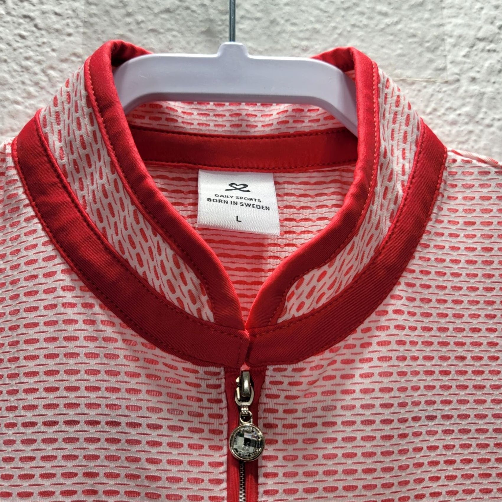Vintage Daily Sports Womens Tank 1/4 Zip Red Figure Polyester Blend Sz L Athletic Activewear Shirt Size L / US 10 / IT 46 - 5 Thumbnail