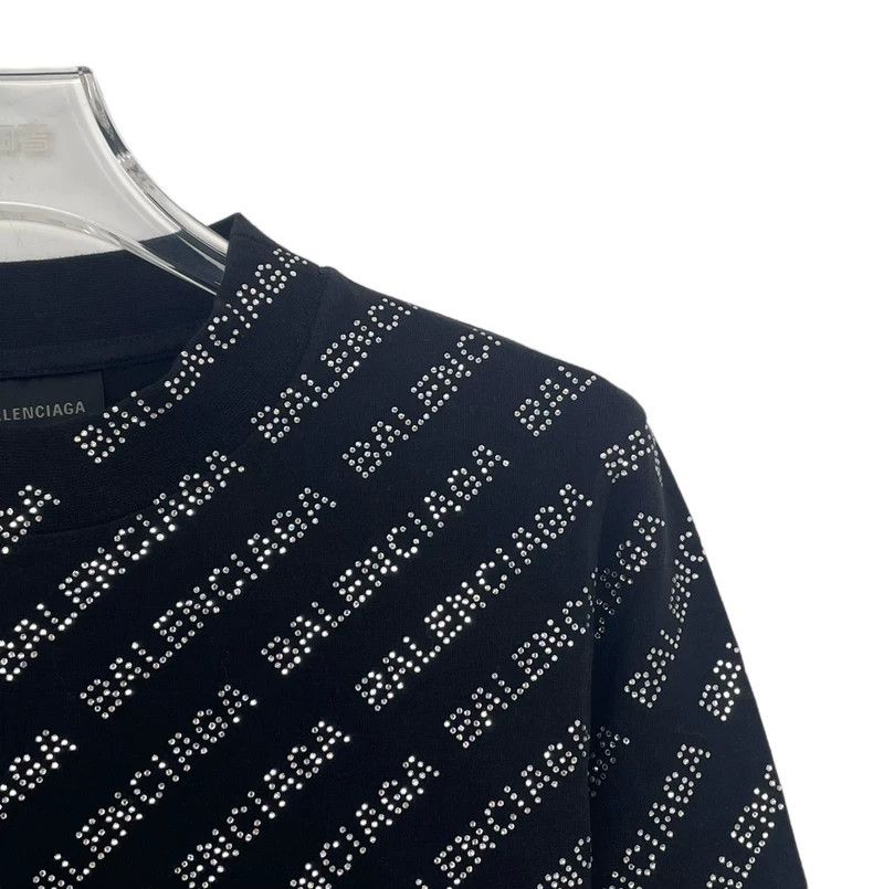 Balenciaga Balenciaga Logo Letter Sequin Casual Long Sleeve T-Shirt Size S / US 4 / IT 40 - 3 Thumbnail