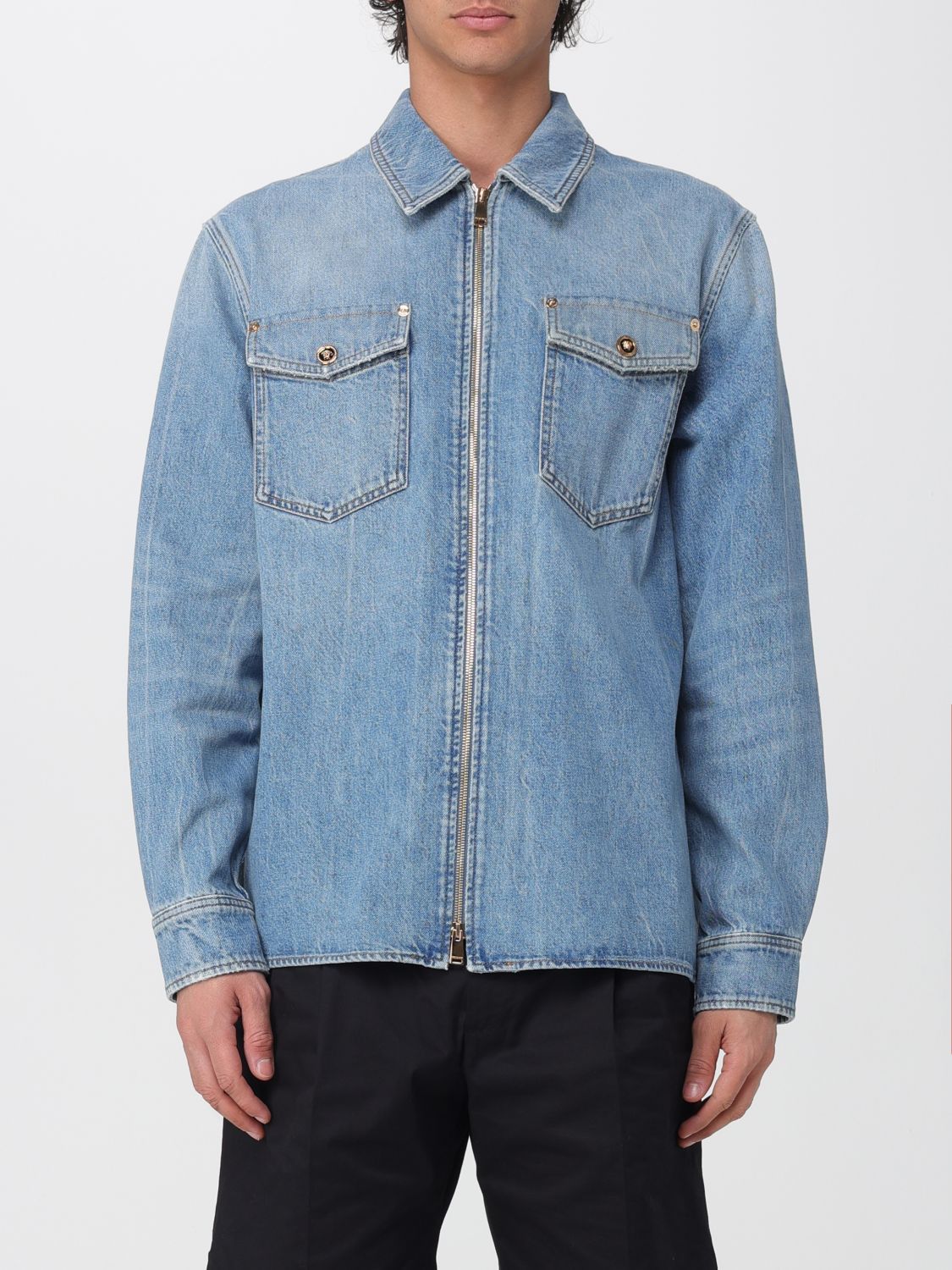 Versace Versace Shirt Men Blue Size US XL / EU 56 / 4 - 1 Thumbnail