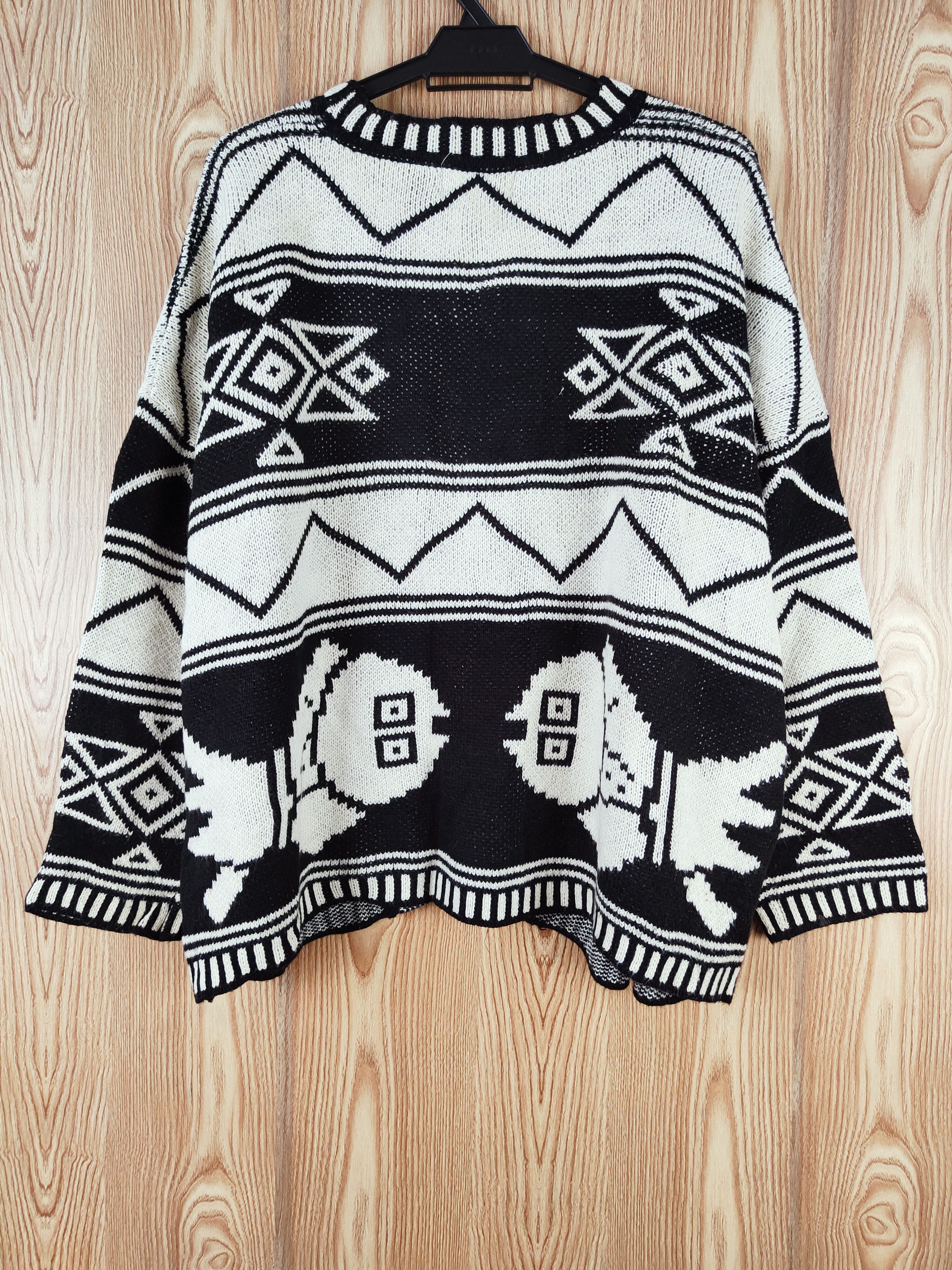 Japanese Brand Vintage Salon Black White Knitwear Cardigan #W130 Size US L / EU 52-54 / 3 - 7 Thumbnail