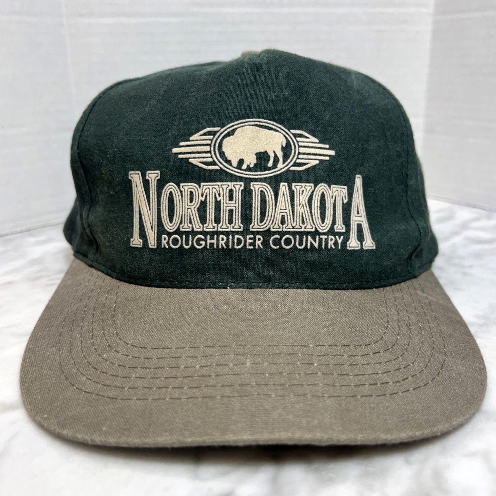Katin VINTAGE Kati Sportswear North Dakota Roughrider Country Hat Adjustable Snapback Green Outdoor Men Size ONE SIZE - 7 Thumbnail