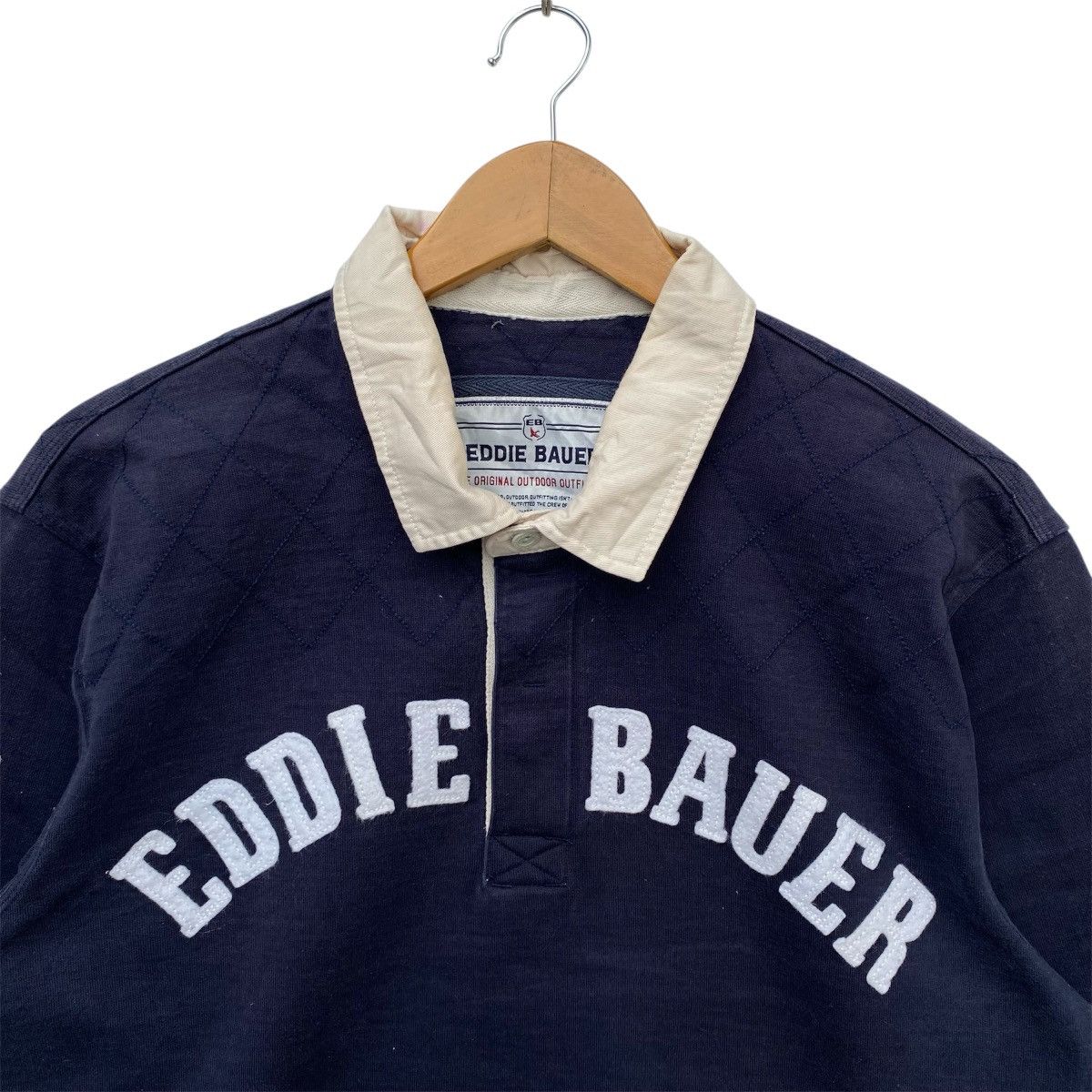 Eddie Bauer Vintage 90s Eddie Bauer Rugby Polo Shirt | 20 Spell Out | L Size US L / EU 52-54 / 3 - 4 Thumbnail
