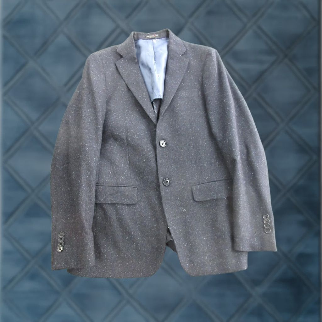 John Varvatos John Varvatos U.S.A. Sport Coat Blazer Mens 36R Gray Tweed Wool 2 Button Single-Breasted Notch Lapel Jacket Modern Canada Size 36R - 1 Thumbnail