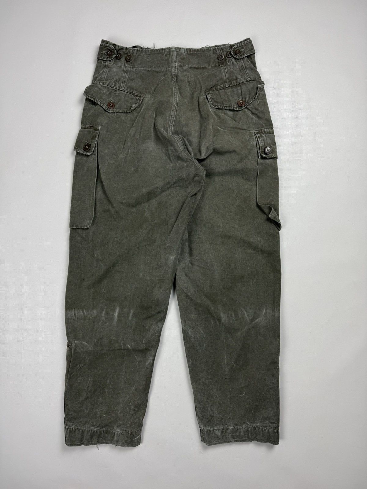 Vintage 950s Belgian Army A.M. Seynaeve Cargo Trousers Pants Size US 30 / EU 46 - 16 Thumbnail