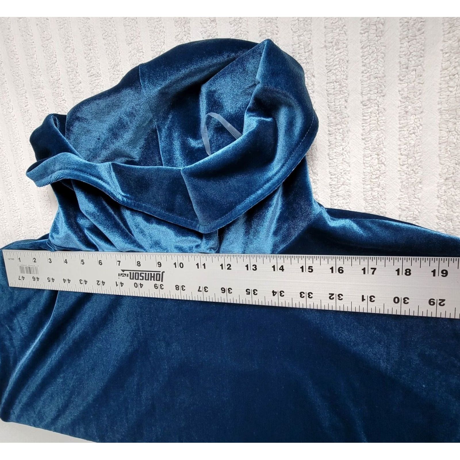 Jones New York Jones New York Velour Cowl Neck Top & Pant 2 Pc Set Blue XXL Regular Inseam 32" Women Velour 2XL Size XXL / US 16-18 / IT 52-54 - 6 Thumbnail