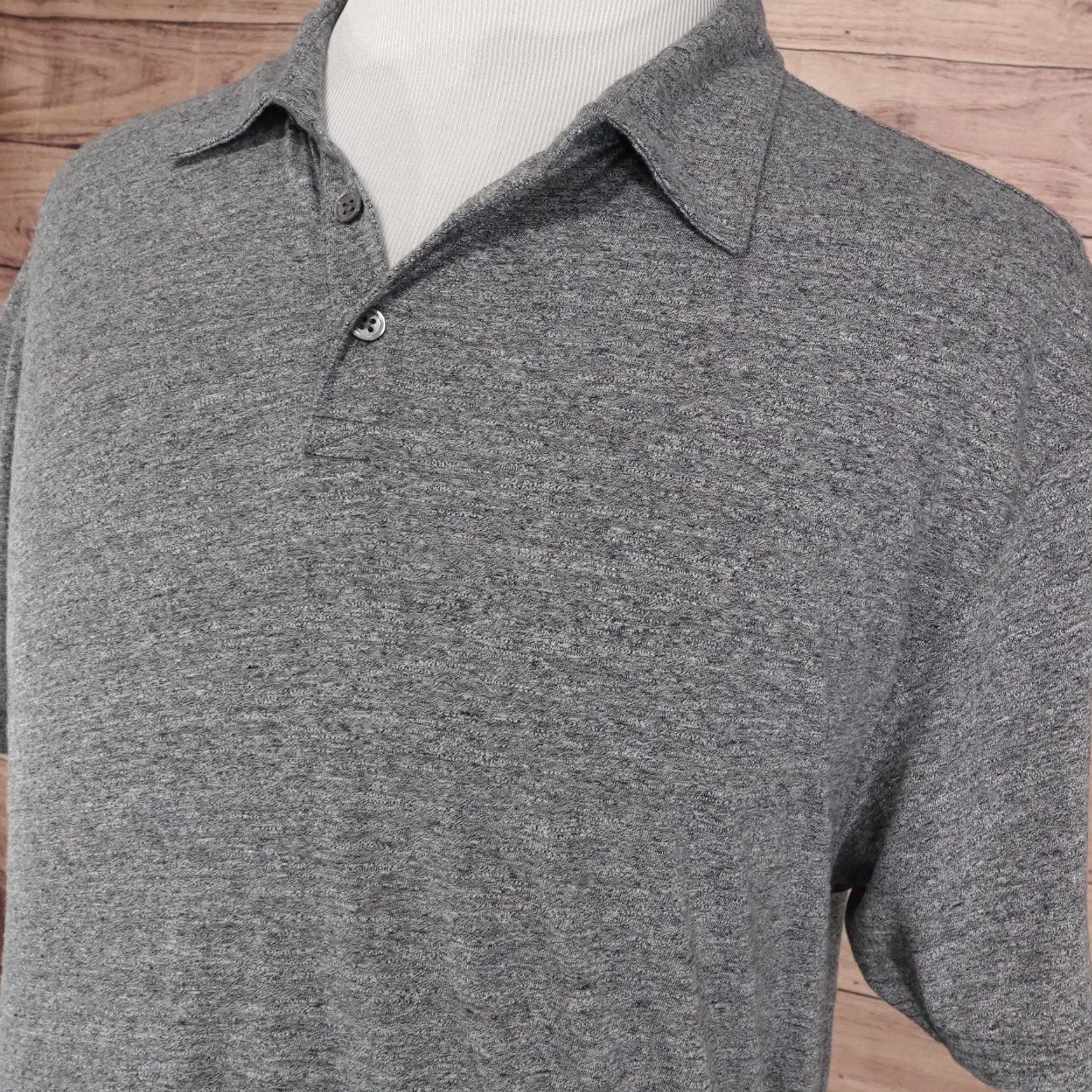 Vintage Zachary Prell Polo Shirt Mens 2XL Gray Heather Short Sleeve Modal Blend Size US XXL / EU 58 / 5 - 2 Thumbnail