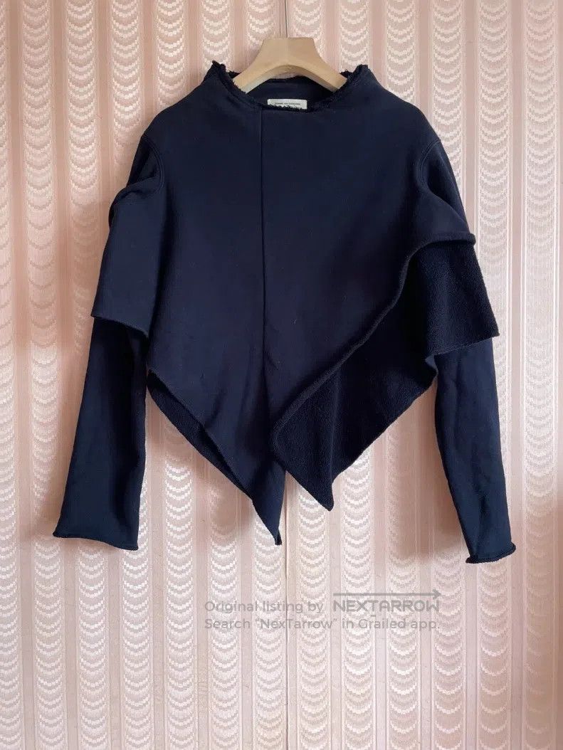Comme des Garcons Comme Des Garcons Navy Blue Dark Blue Asymmetrical Long Sl Size S / US 4 / IT 40 - 1 Thumbnail