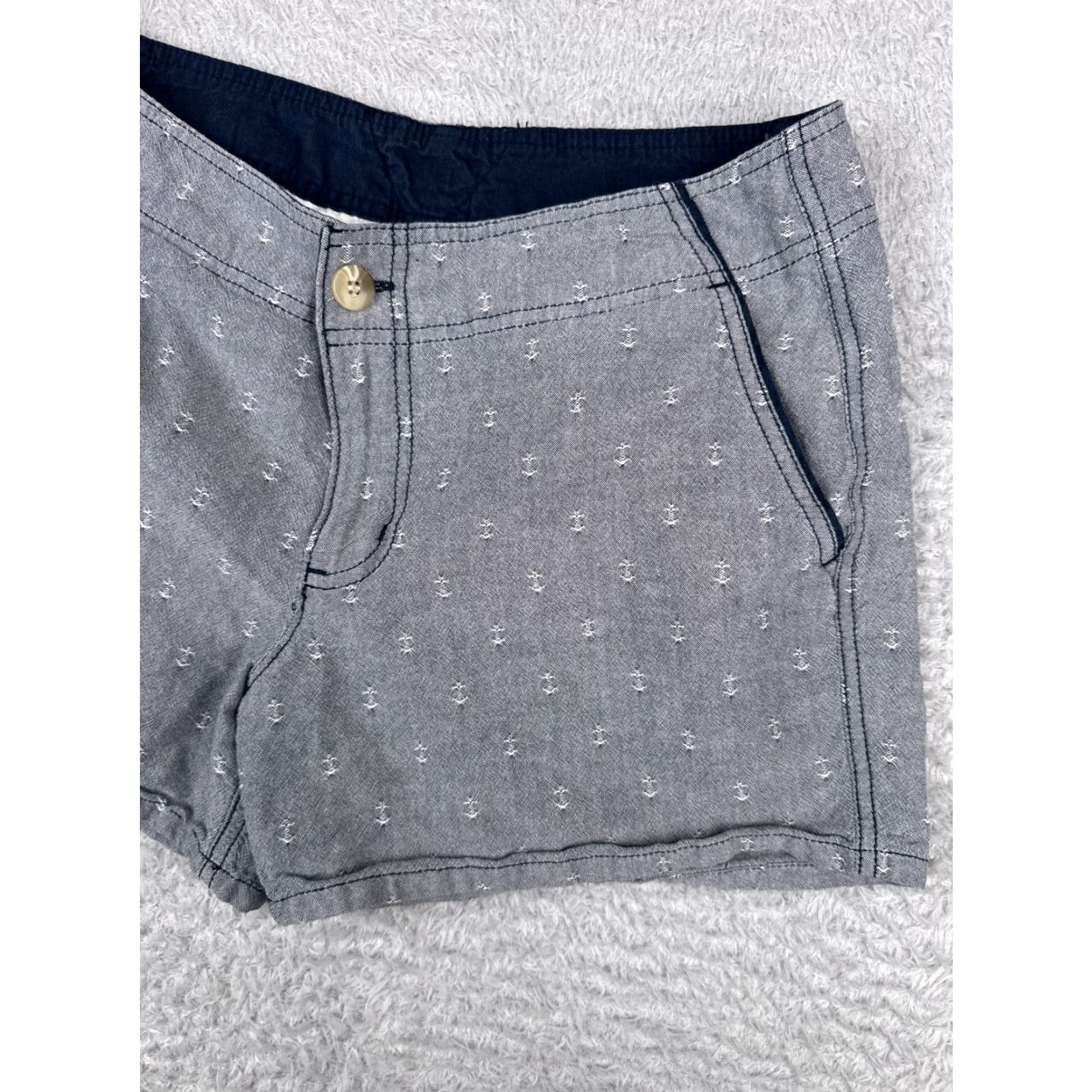 Vintage Columbia Shorts Womens 10 Blue PFG Anchor All Over Print Fishing Boating Cotton Size 32" / US 10 / IT 46 - 4 Thumbnail