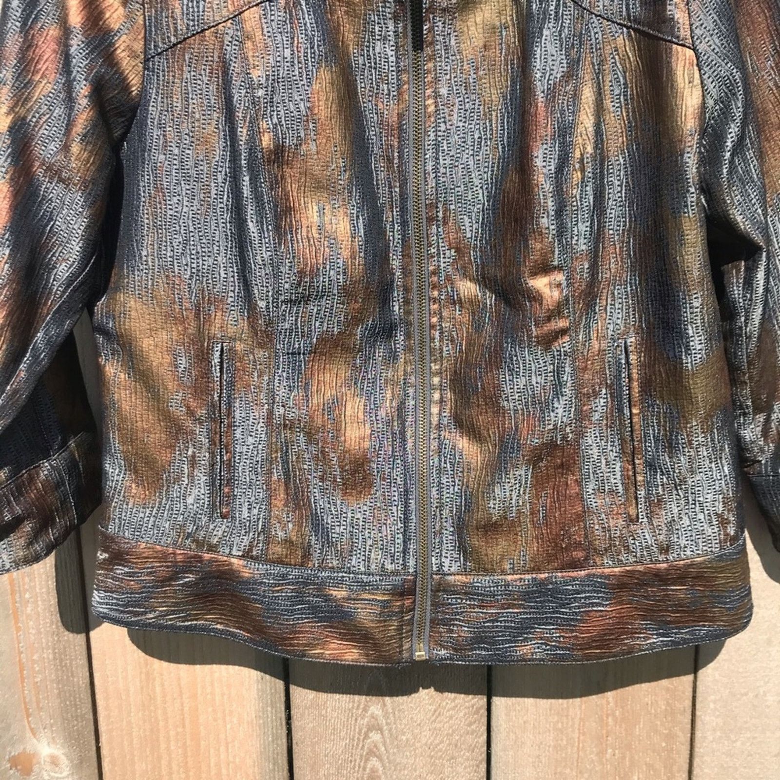 Other Ruby Rd metallic print front zip jacket women's 10P Size L / US 10 / IT 46 - 6 Thumbnail
