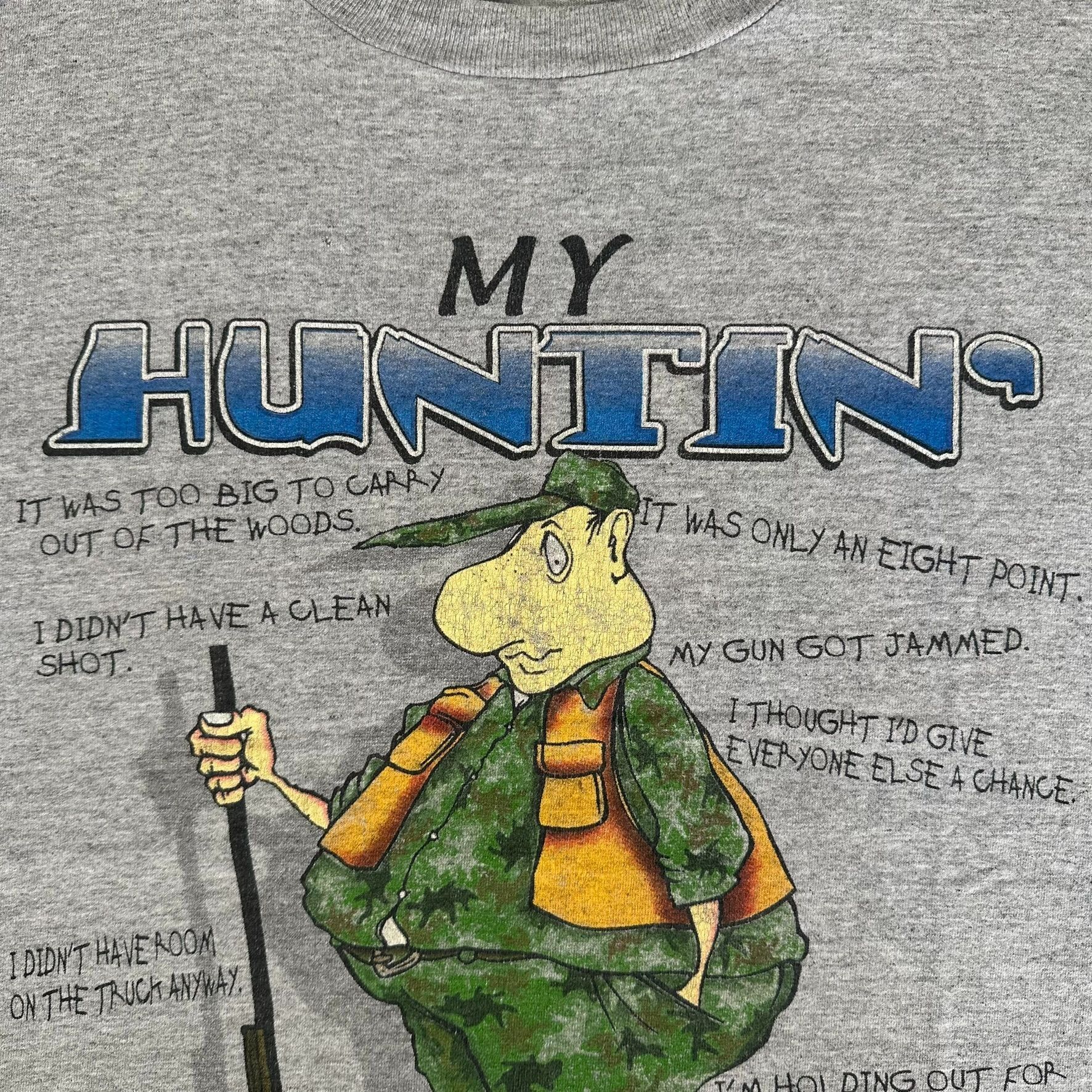 Vintage Vintage 90s Hunting Excuses T-Shirt Funny Outdoor Humor Iron Size US L / EU 52-54 / 3 - 3 Thumbnail