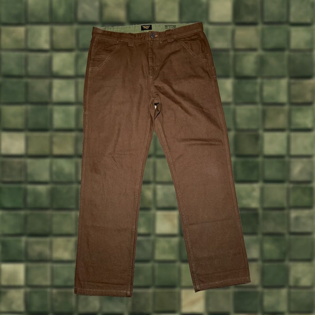 Vintage Seager Bison Pants Relaxed Fit Mens 38x34 Brown Canvas Work Pant Outdoors NICE!! Size US 38 / EU 54 - 1 Thumbnail