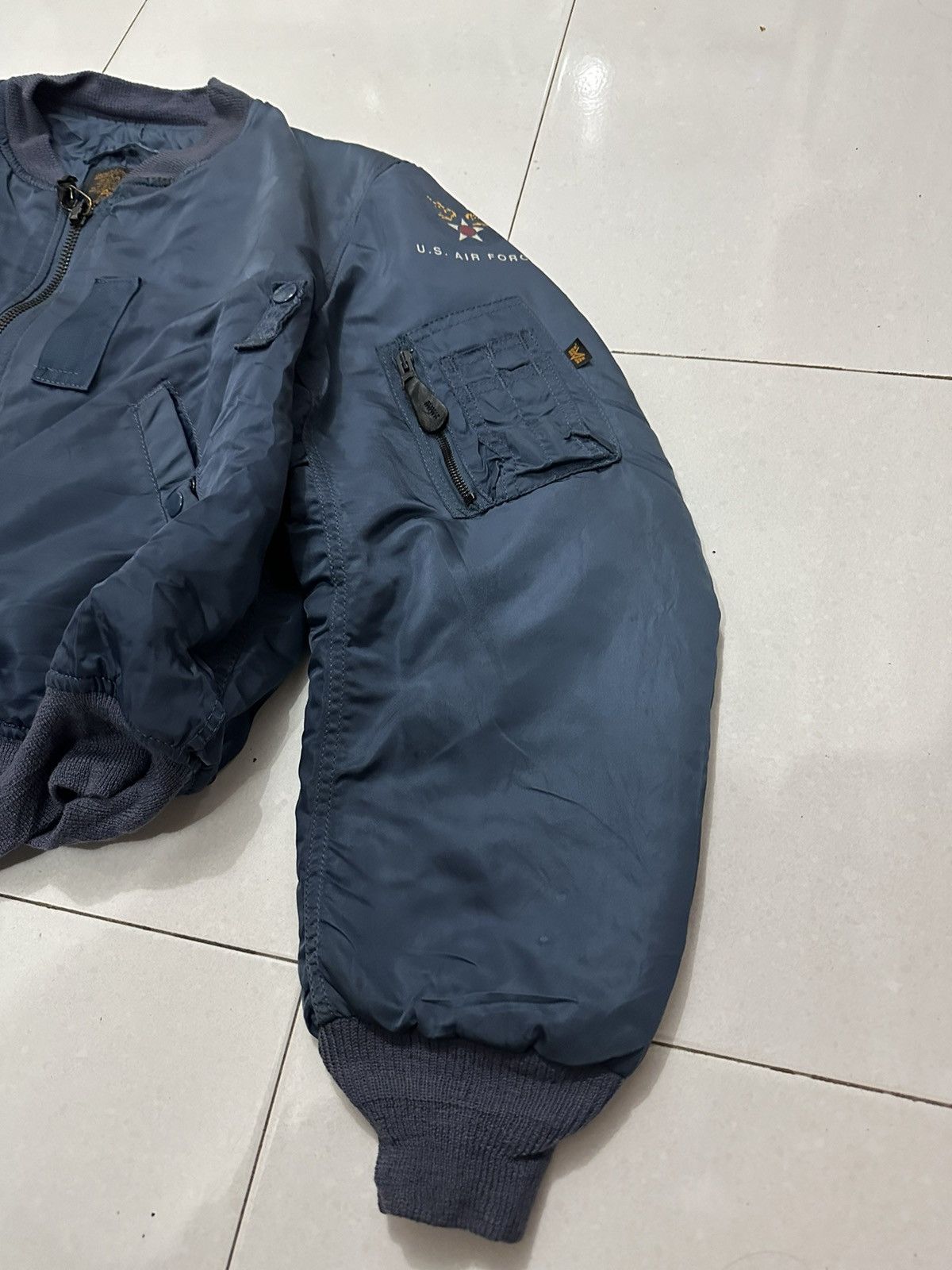 Alpha Industries VTG Alpha Industries MA-1 Bomber Jacket Size US L / EU 52-54 / 3 - 3 Thumbnail