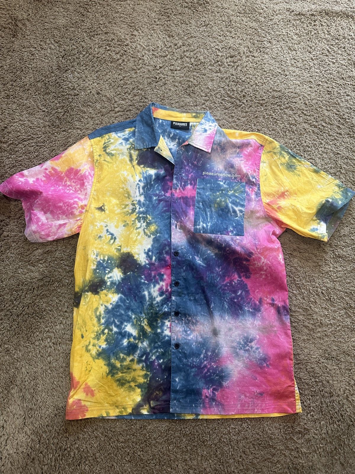 Pleasures Pleasures Button Up Shirt Tie Dye Size US L / EU 52-54 / 3 - 2 Thumbnail
