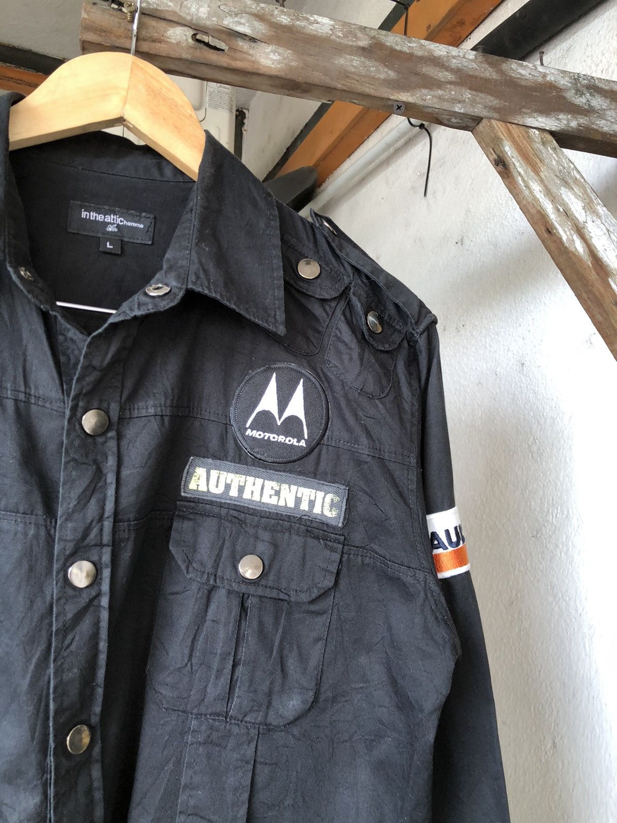 If Six Was Nine Rare❗️In The Attic Homme Punk Multi Patches Shirt Size US L / EU 52-54 / 3 - 3 Thumbnail