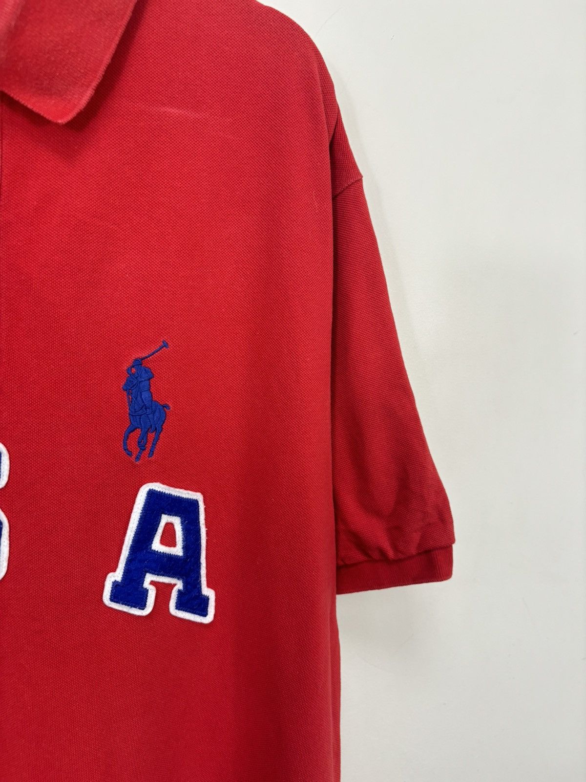 Vintage Polo Ralph Lauren Y2K Big USA Logo Hype Polo Shirt