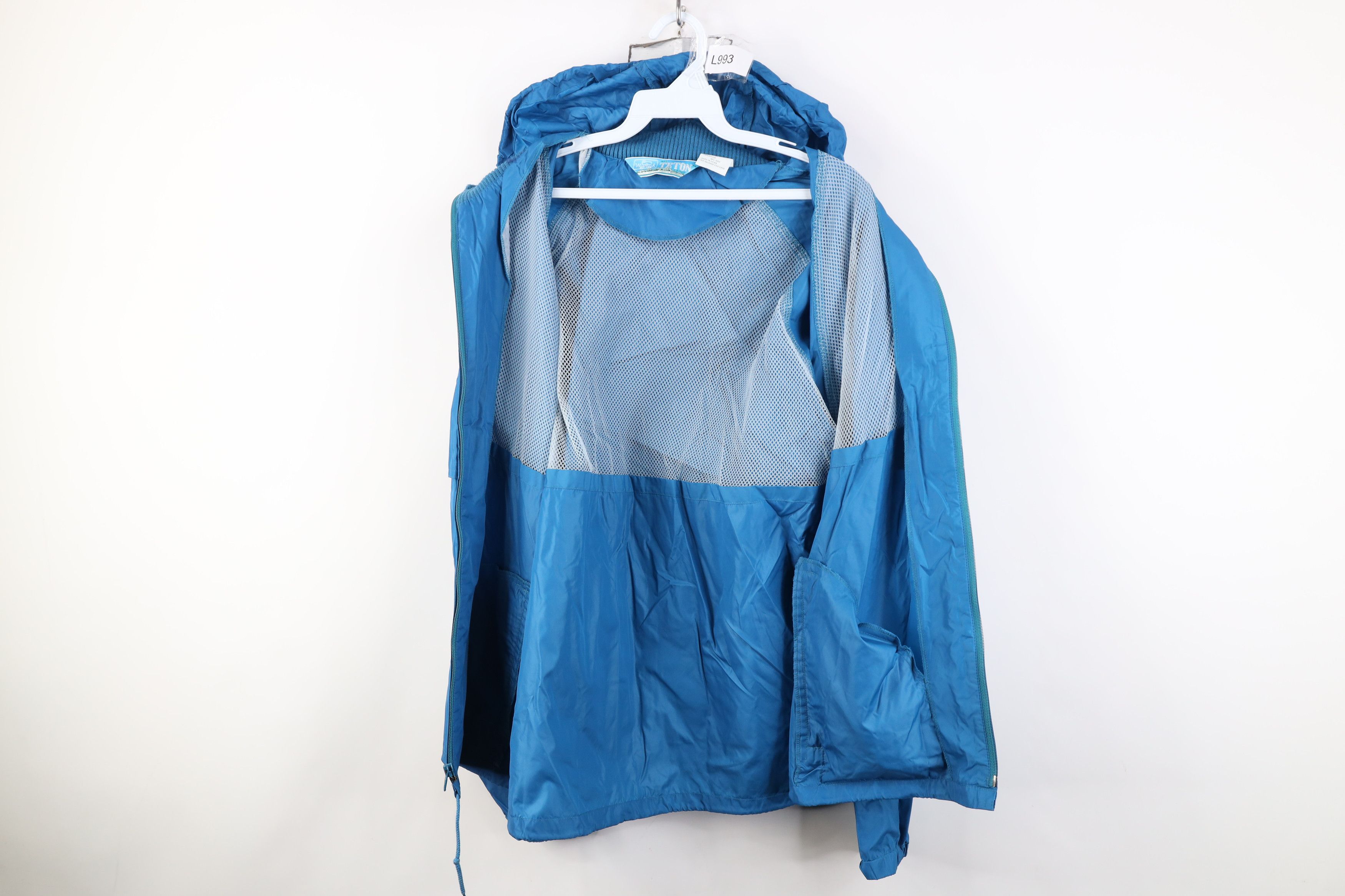 Woolrich Woolen Mills Vintage 90s Woolrich Hooded Windbreaker Jacket Blue Nylon Size US M / EU 48-50 / 2 - 9 Thumbnail