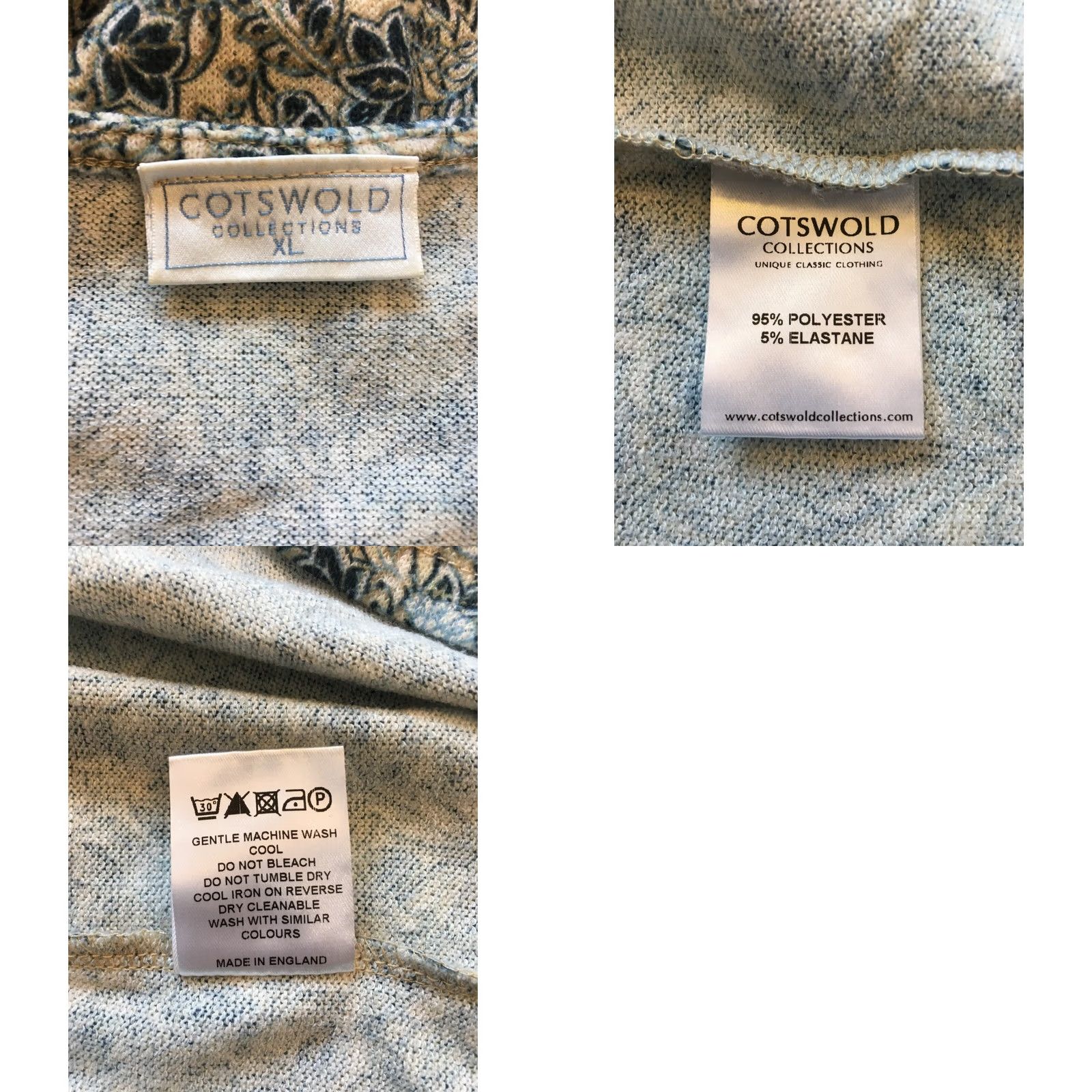 Vintage Cotswold Collection Womens XL Green Crewneck 3/4 Sleeve Brushed Jersey Top Crew Neck Floral Embroidered Casual Shirt Womens Size XL / US 12-14 / IT 48-50 - 8 Thumbnail