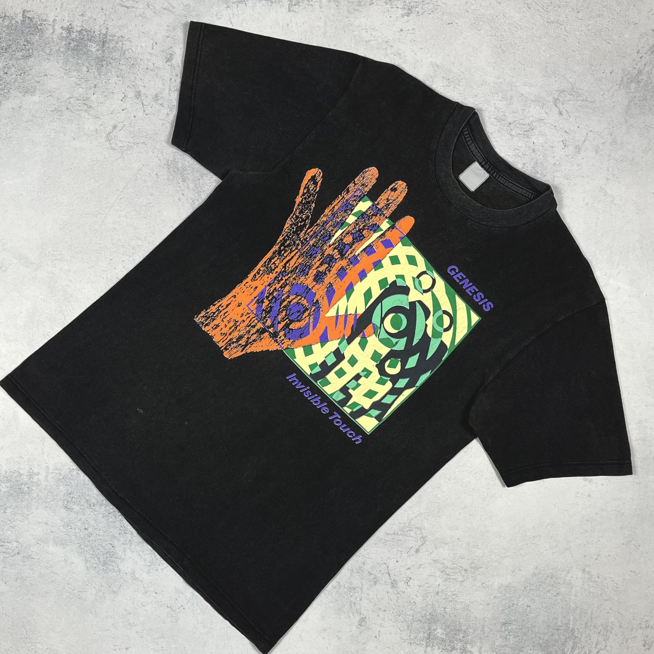 Band Tees Vintage Genesis Invisible Touch Tour Rock Band T Shirt 1987 Size US M / EU 48-50 / 2 - 1 Thumbnail