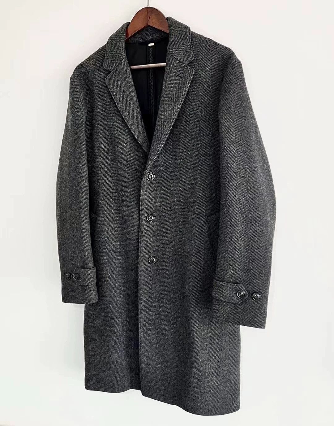 Burberry Burberry Grey Herringbone Wool Coat XS 98% New Size US XS / EU 42 / 0 - 2 Thumbnail