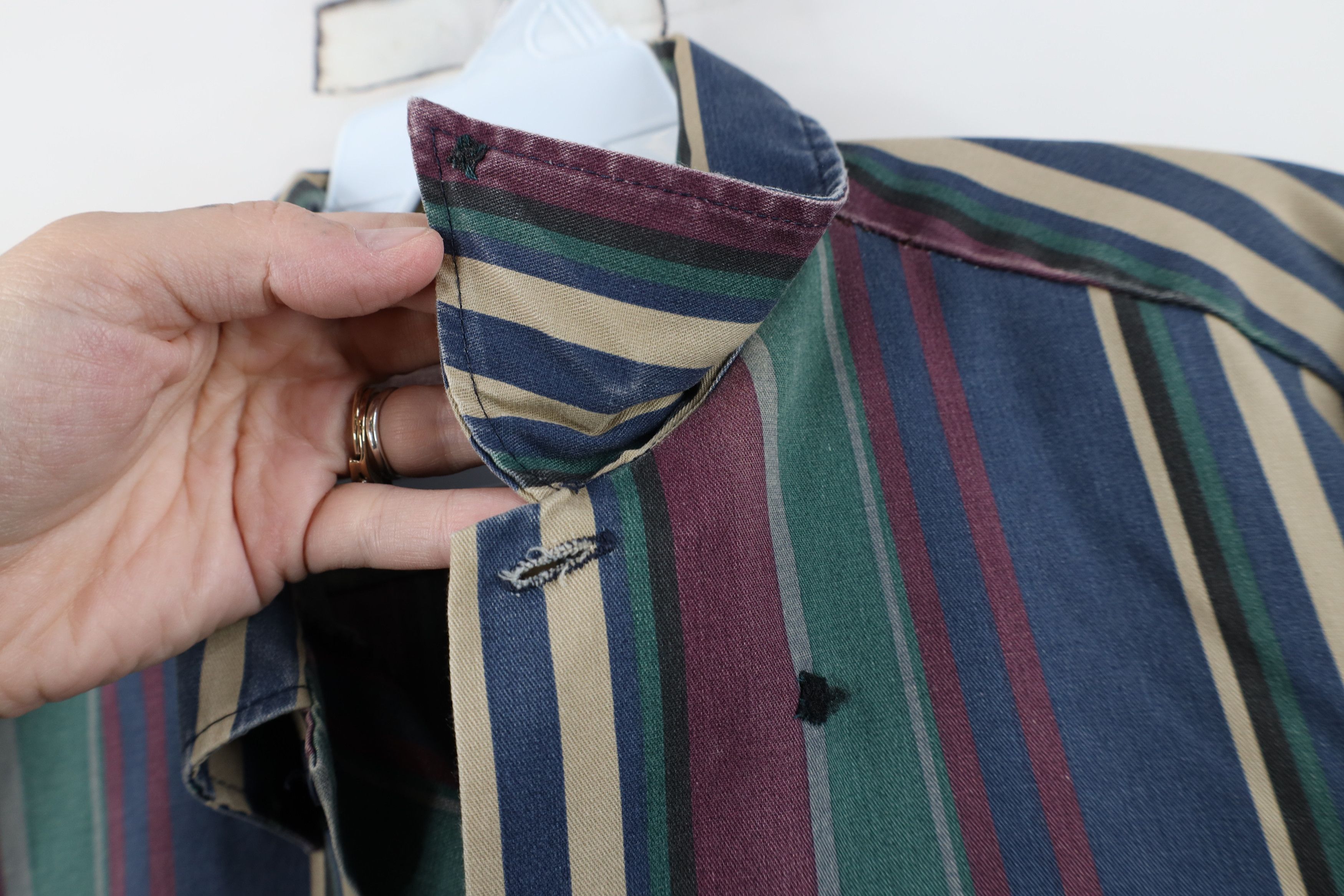 Dickies Vintage 90s Dickies Striped Collared Button Shirt USA Size US L / EU 52-54 / 3 - 9 Thumbnail