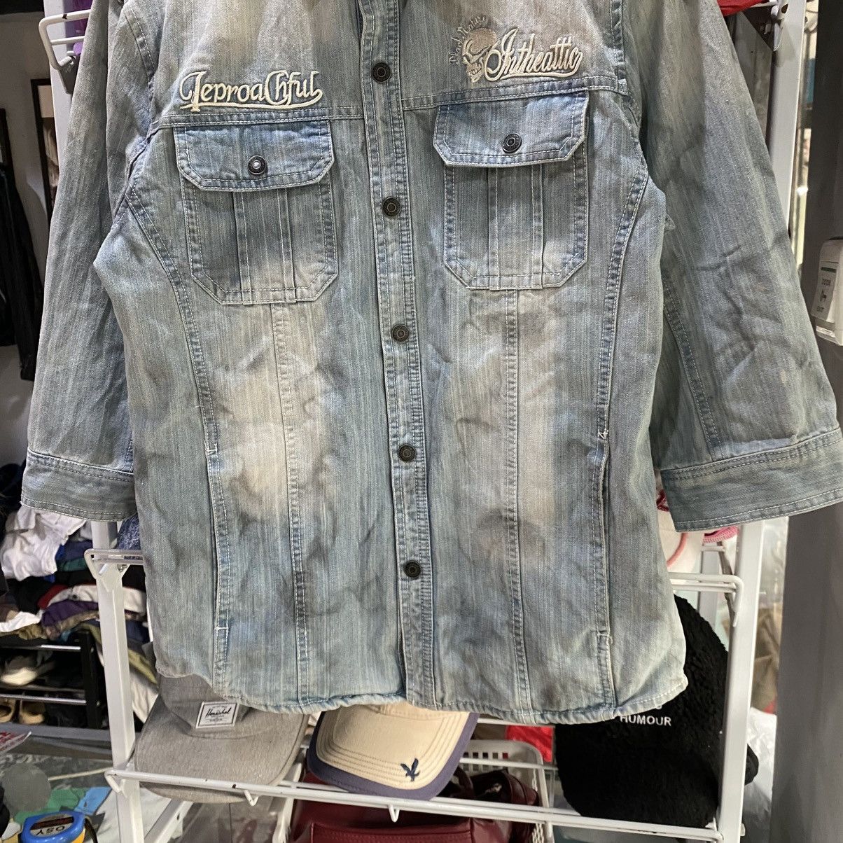 In The Attic In The Attic dirty denim shirt Size US M / EU 48-50 / 2 - 4 Thumbnail