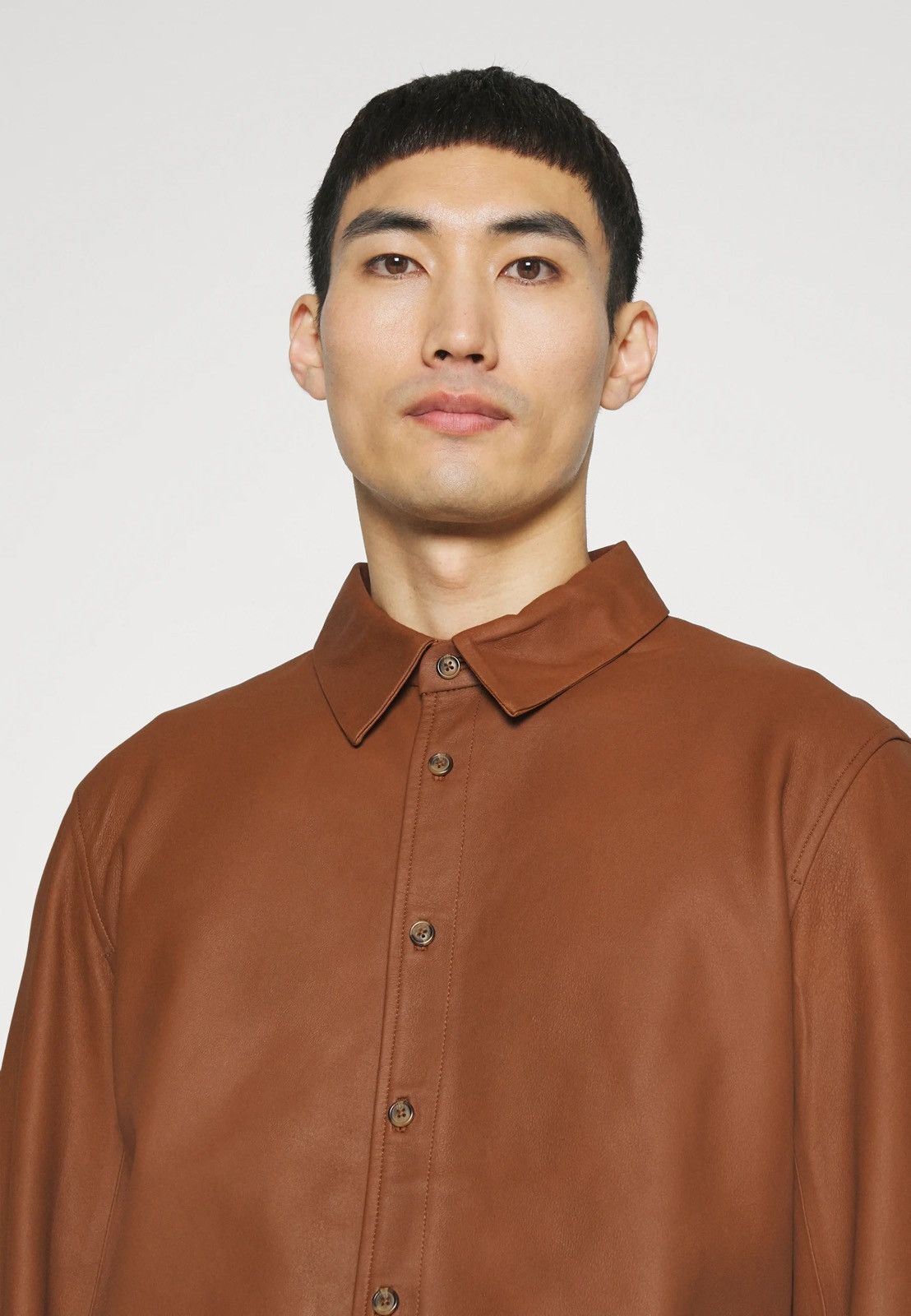 Other !DS! SS23 Studio ID Andrew Brown Leather Shirt Size US M / EU 48-50 / 2 - 6 Thumbnail