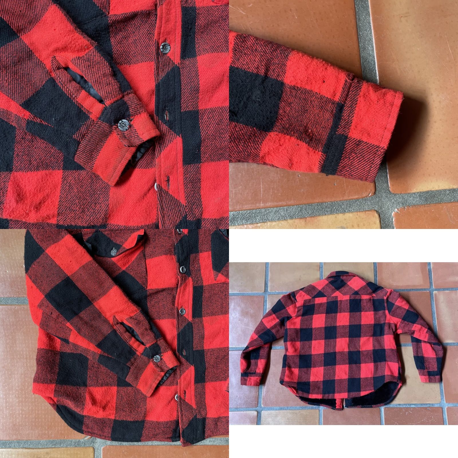 Vintage VINTAGE Montgomery Ward Mens L Button Up Red Buffalo Plaid Lined Jacket VTG Shirt 1980s Mens Size US L / EU 52-54 / 3 - 9 Thumbnail