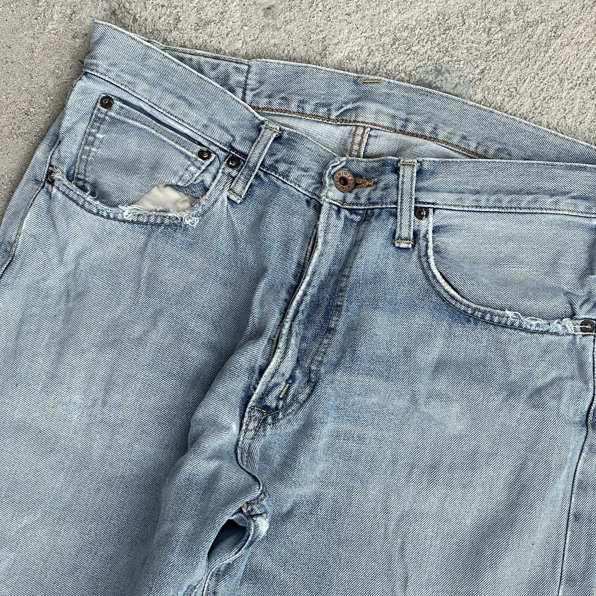 Edwin “DISTRESSED REDLINE SELVEDGE EDWIN 505X” DENIM JEAN Size US 32 / EU 48 - 2 Thumbnail