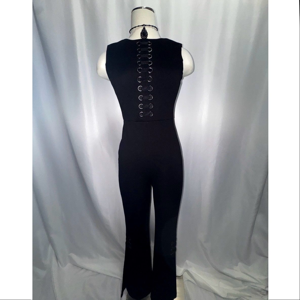 Designer × Other × Vintage Vintage Black Lace Jumpsuit Romper Small – Elegant & Preppy Size 26" / US 2 / IT 38 - 5 Thumbnail