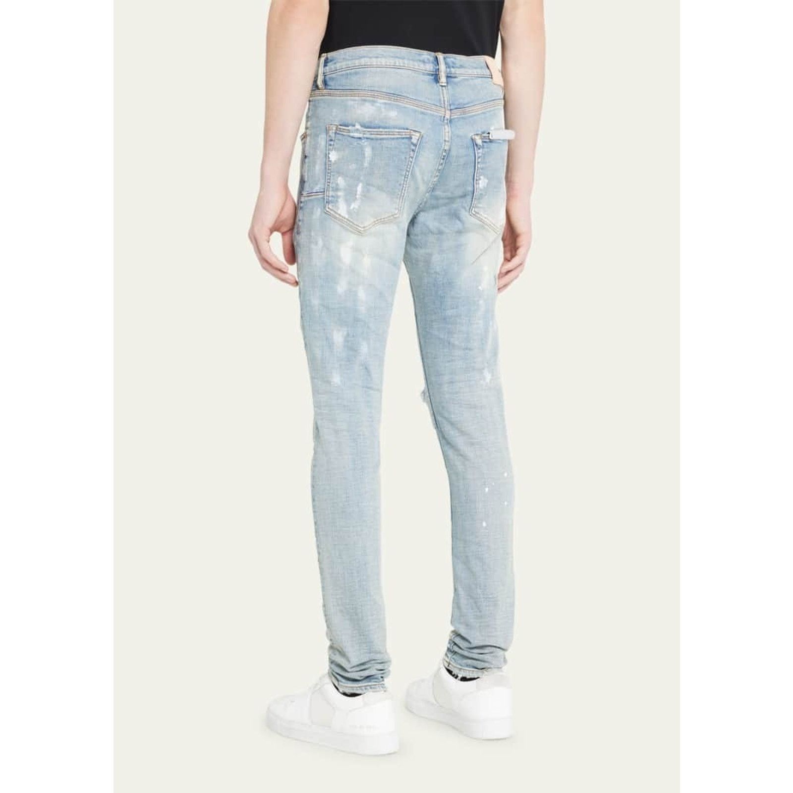 Purple Purple Brand P001 Slim Paint Splatter Denim Distressed 36 Size US 36 / EU 52 - 2 Thumbnail