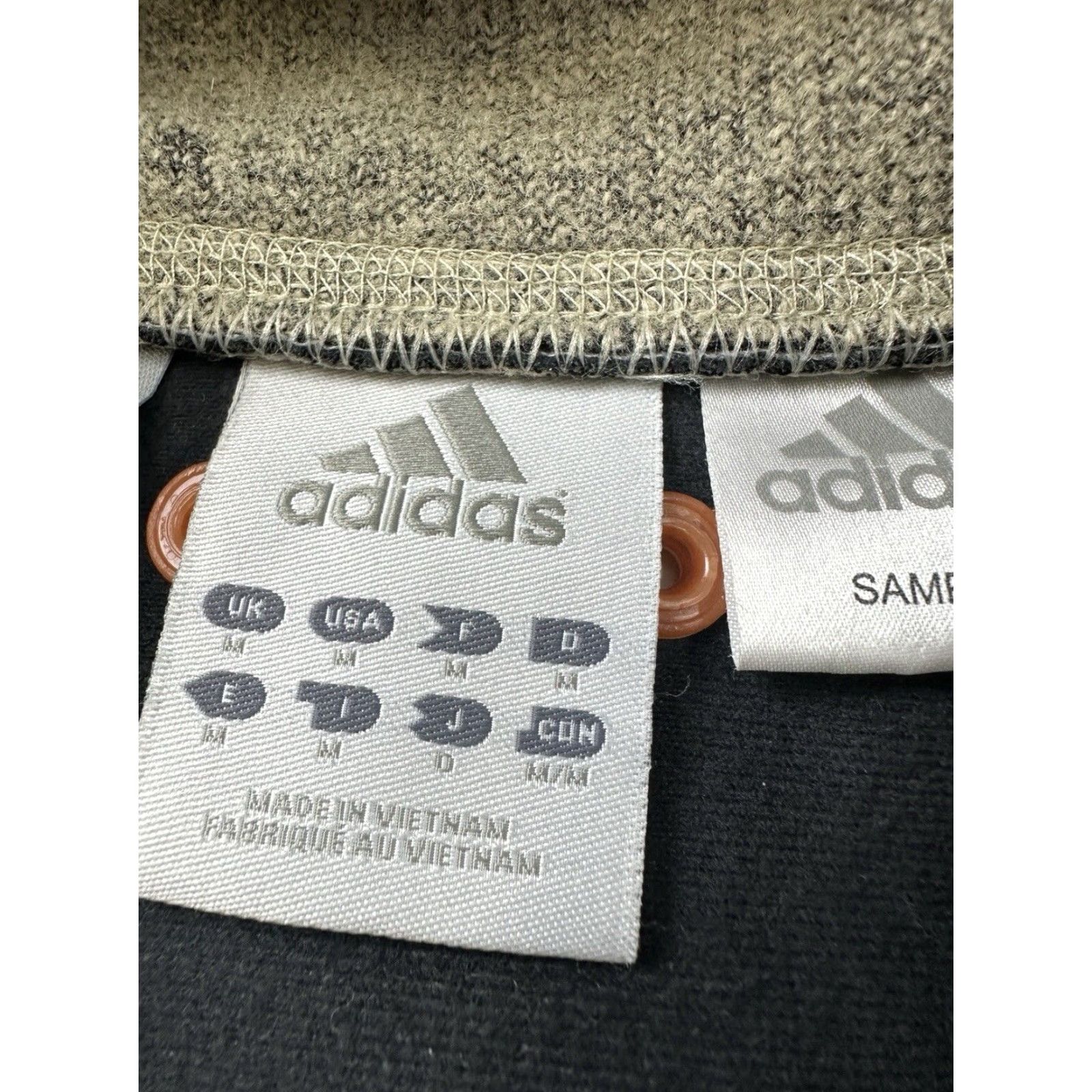 Adidas Adidas Sweatshirt Mens M Beige Wool Polyester 1/4 Zip Pullover Long Sleeve Pullover Brown Sample Size US M / EU 48-50 / 2 - 6 Thumbnail