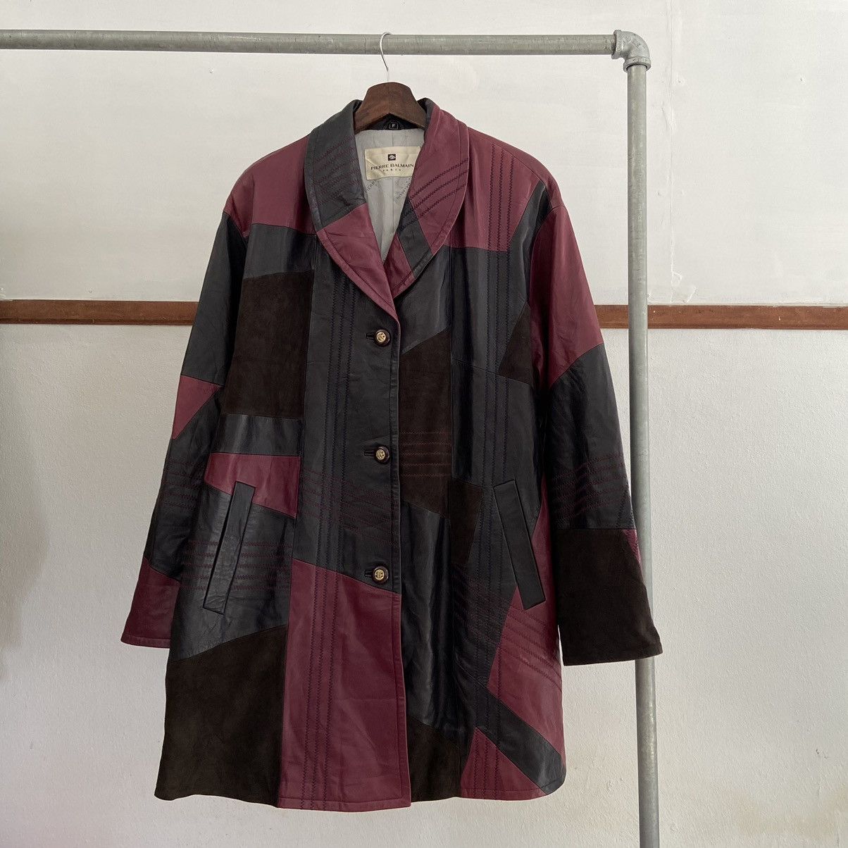Balmain × Leather × Pierre Balmain Pierre Balmain Leather Coat Size L / US 10 / IT 46 - 1 Thumbnail