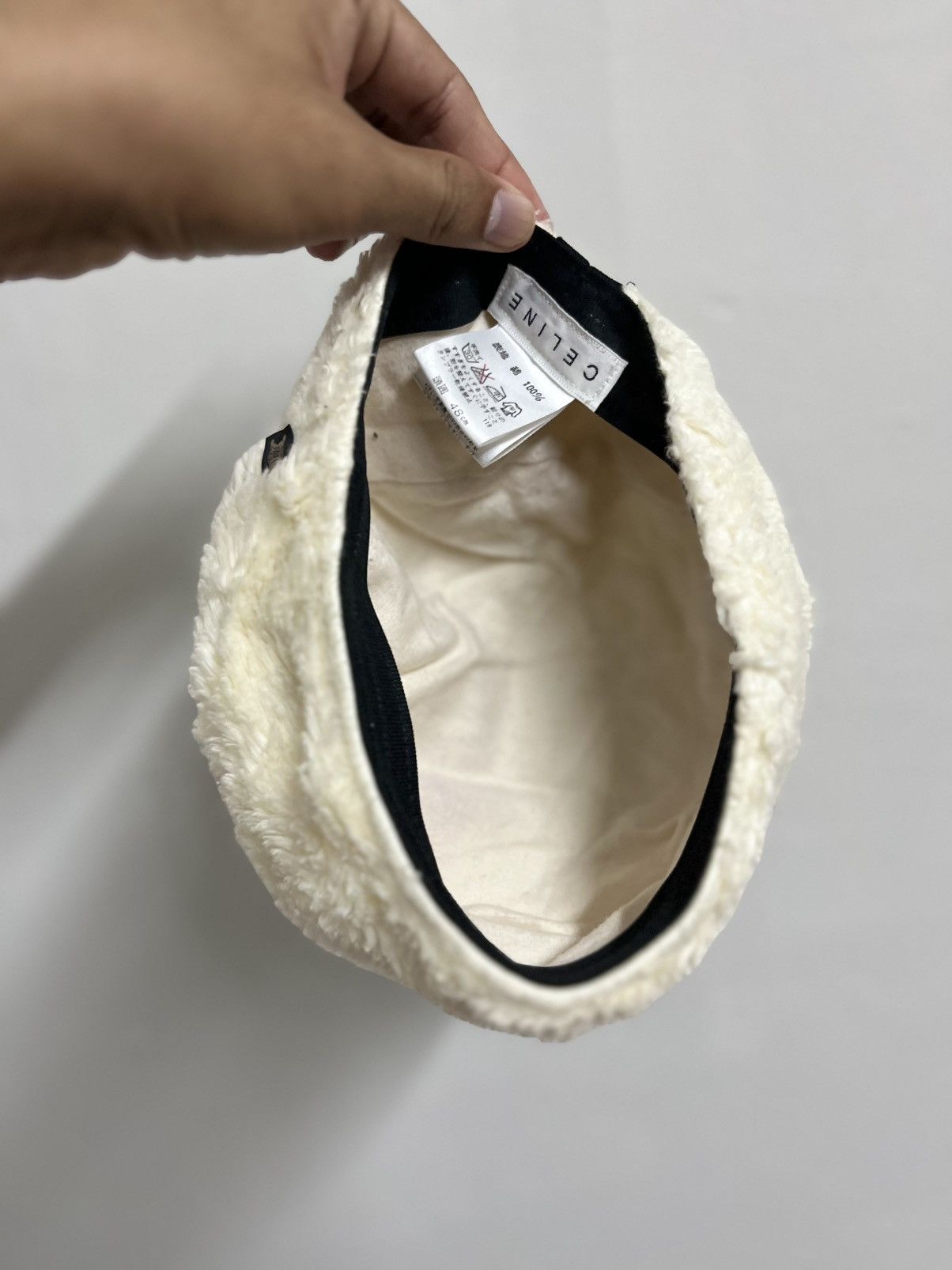 Celine White-cream Celine fluffy Hats Size ONE SIZE - 3 Thumbnail