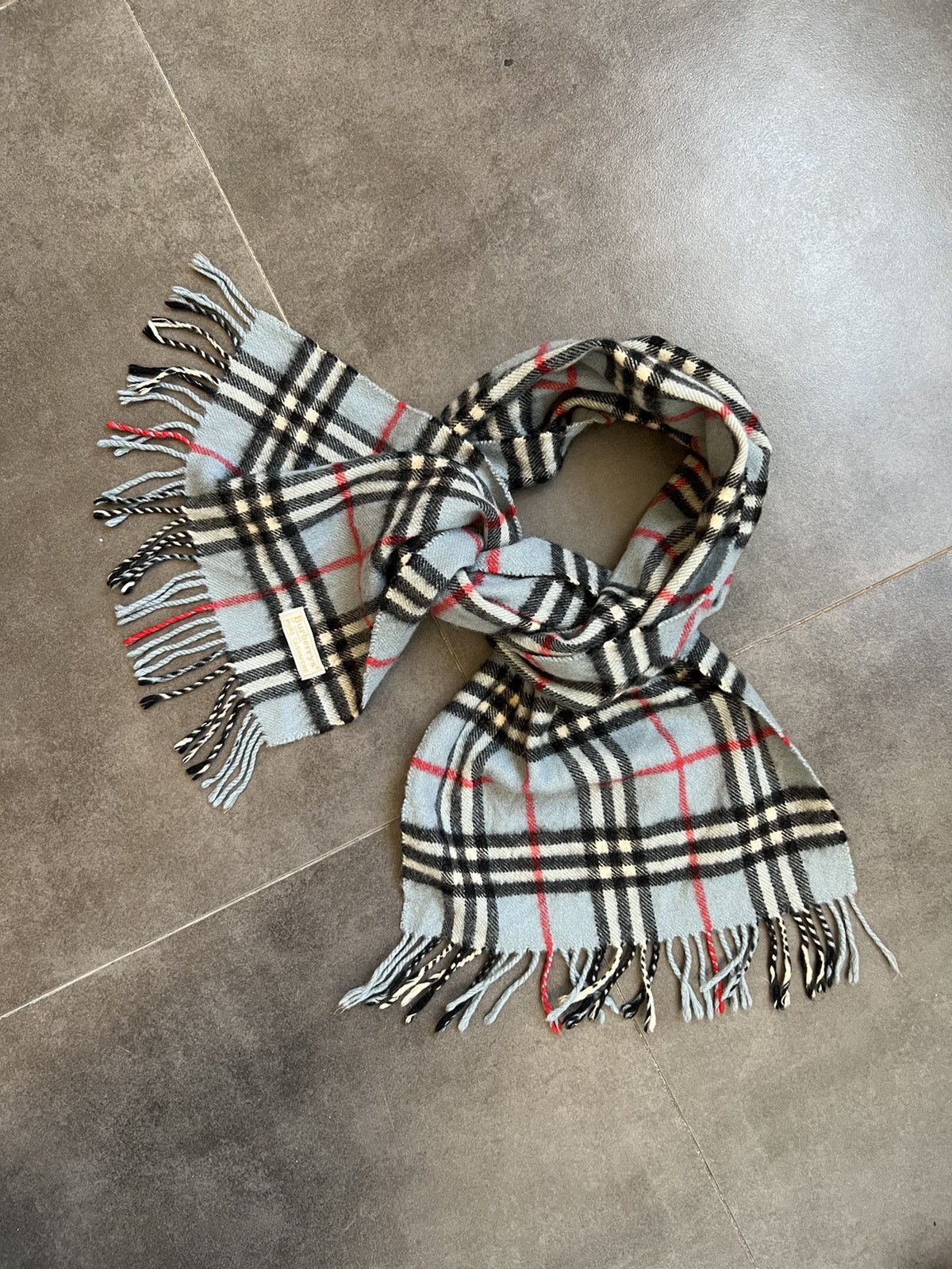 Burberry Rare Baby Cashmere Blue Burberry nova check scarf muffler Size ONE SIZE - 1 Thumbnail