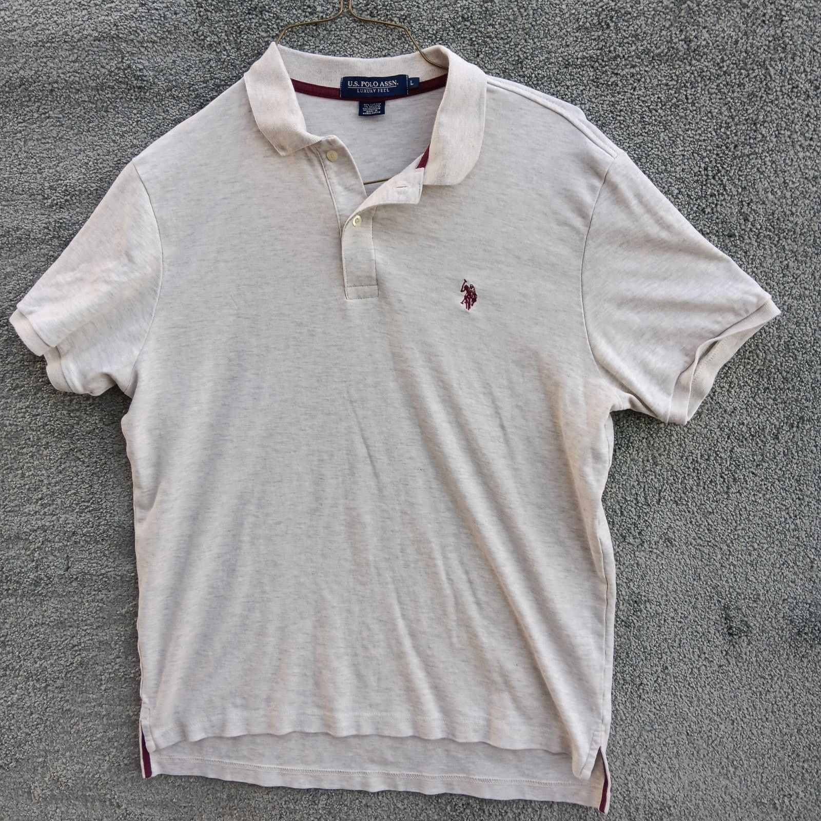 U.S. Polo Assn. US Polo Assn Luxury Feel Polo Shirt White Mens Large Preppy Size US L / EU 52-54 / 3 - 1 Thumbnail
