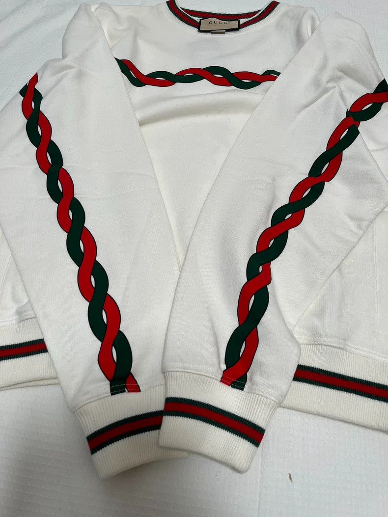 Gucci Gucci White round-neck sweatshirt 2502-Nextarrow Size US S / EU 44-46 / 1 - 4 Thumbnail