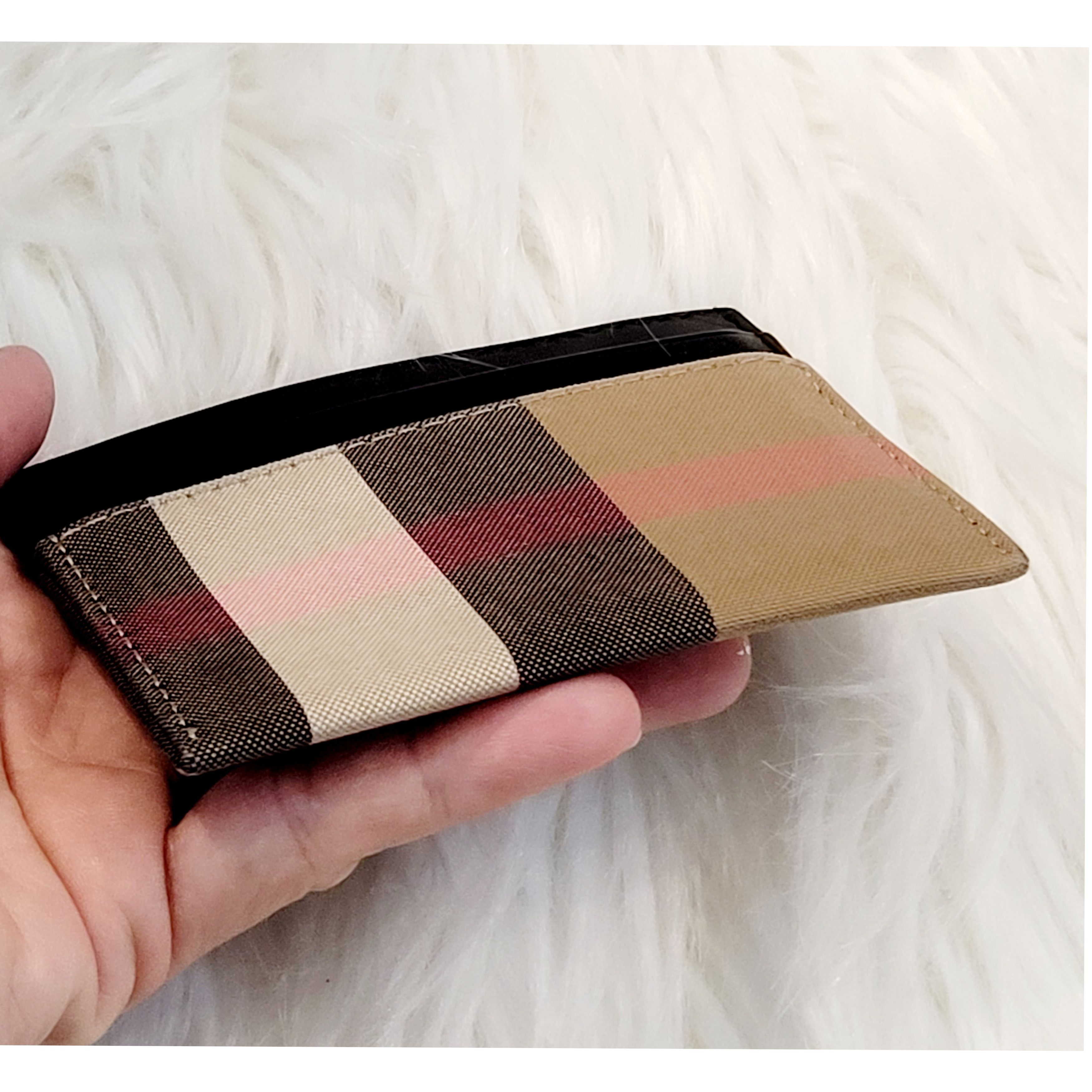Burberry Burberry Sandon Check Canvas Calf Leather Cardholder Size ONE SIZE - 5 Thumbnail