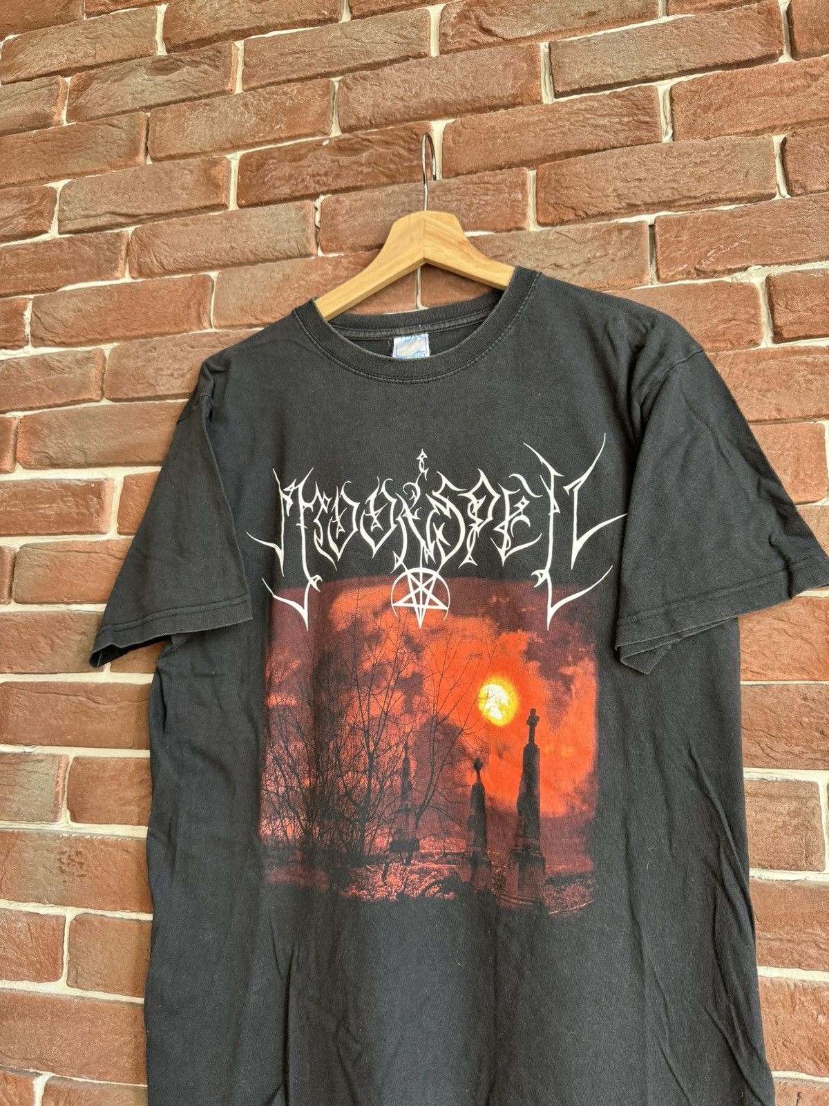 Band Tees 00s VINTAGE MOONSPELL Memorial Metal Band Tshirt Tour 90s Size US L / EU 52-54 / 3 - 3 Thumbnail
