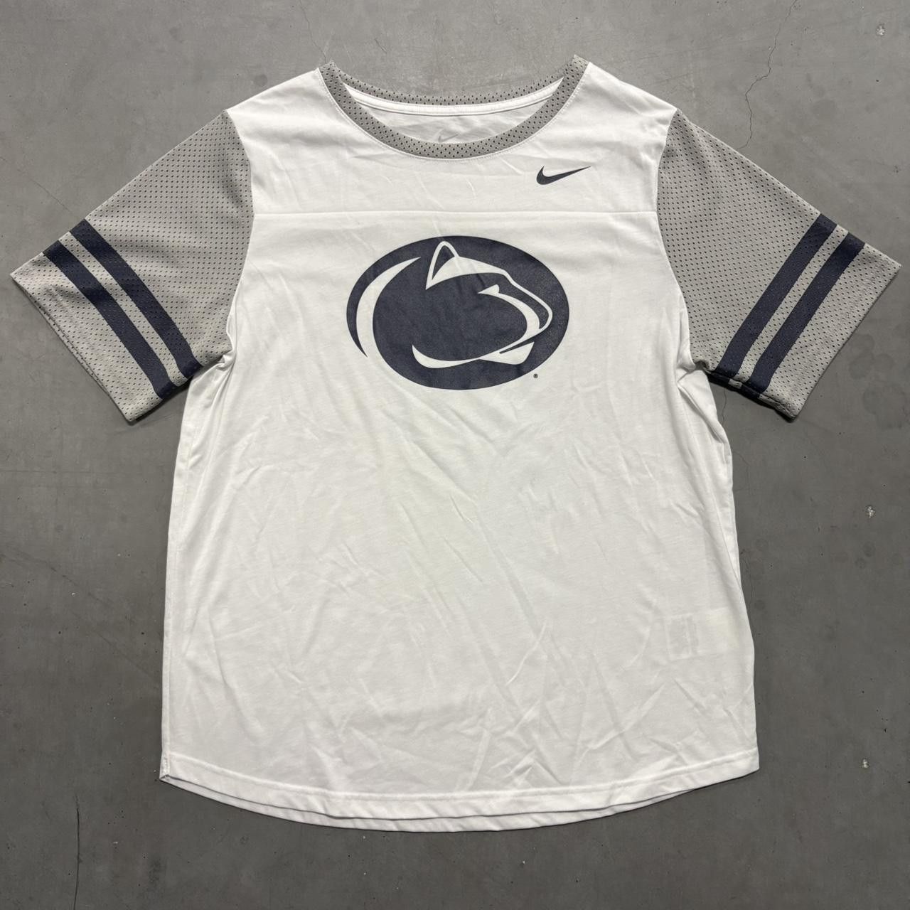 Nike × Vintage Crazy Vintage Y2K/2000s Nike Penn State University Nittany Lions White Jersey! Size S / US 4 / IT 40 - 1 Thumbnail