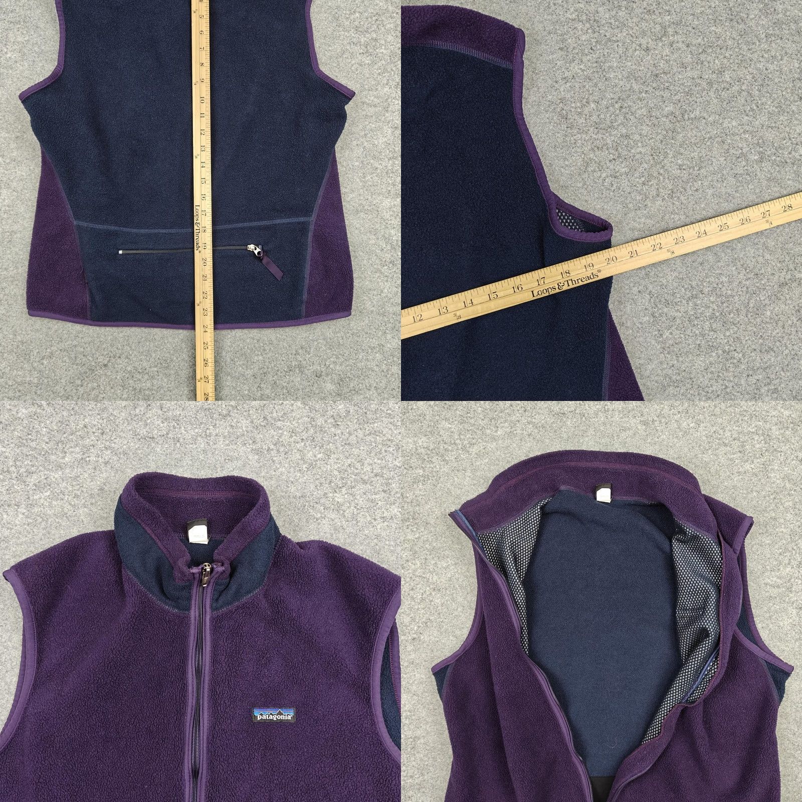 Patagonia VINTAGE Patagonia Vest Mens Large Purple Fleece Full Zip Outdoor Winter 90s Windbreaker Zip Pockets Logo Mens Size US L / EU 52-54 / 3 - 8 Thumbnail