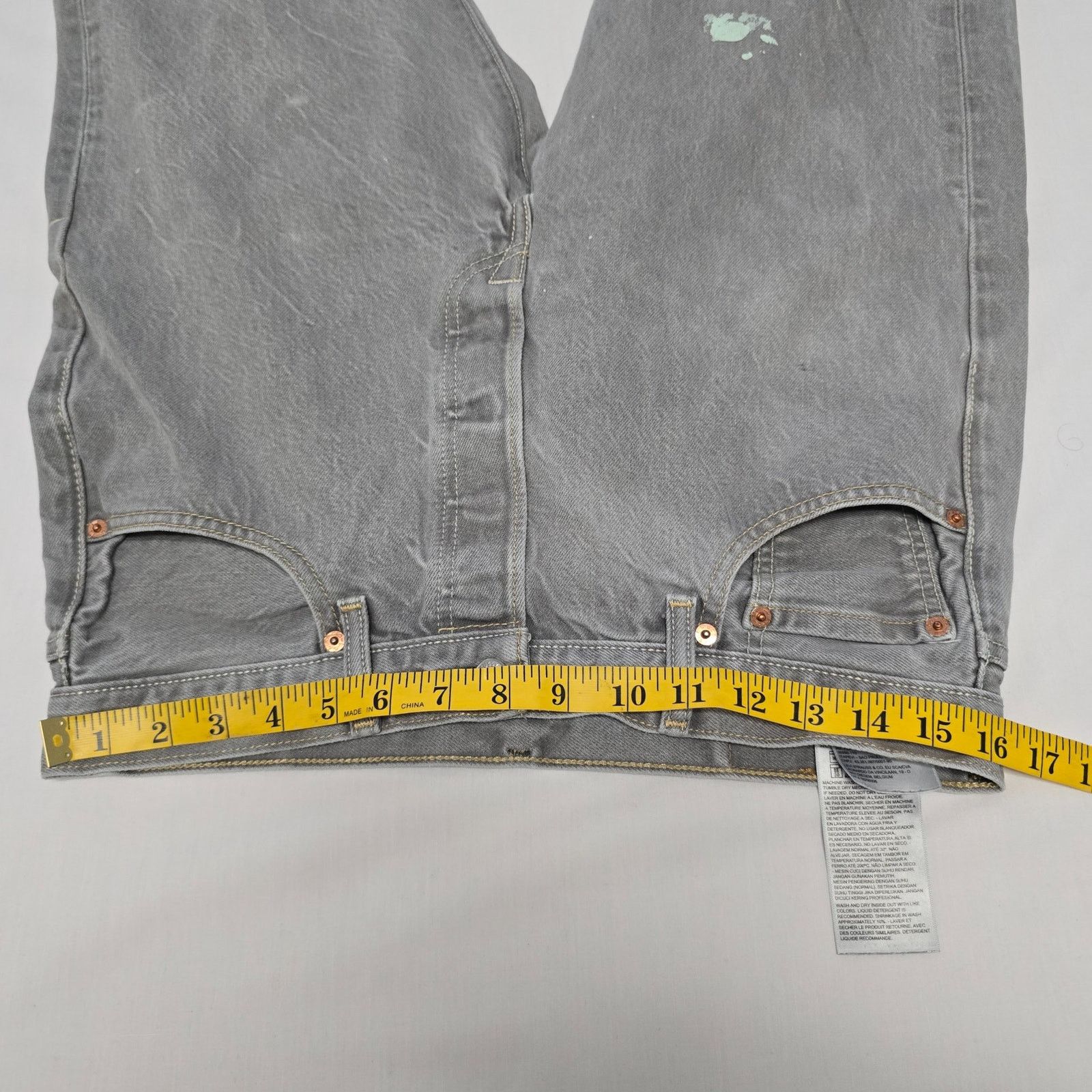 Levi's Levi's 501 Men's Gray Jeans 34x34 Distressed Vintage Style Size US 34 / EU 50 - 11 Thumbnail